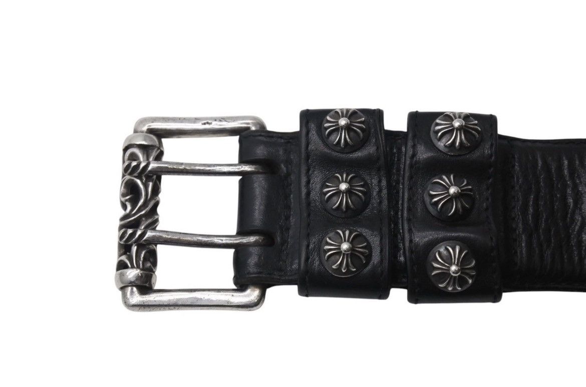 Chrome Hearts Chrome Hearts Double pin roller belt Leather Belt Silver Size ONE SIZE - 2 Thumbnail