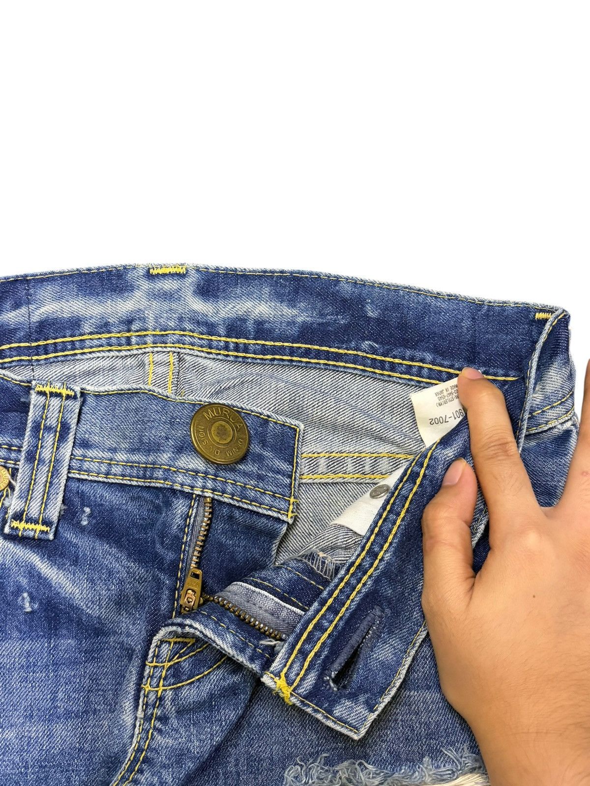 Diesel Vintage Japanese Brand Distress Low Rise Flare Jeans Size 26" / US 2 / IT 38 - 5 Thumbnail