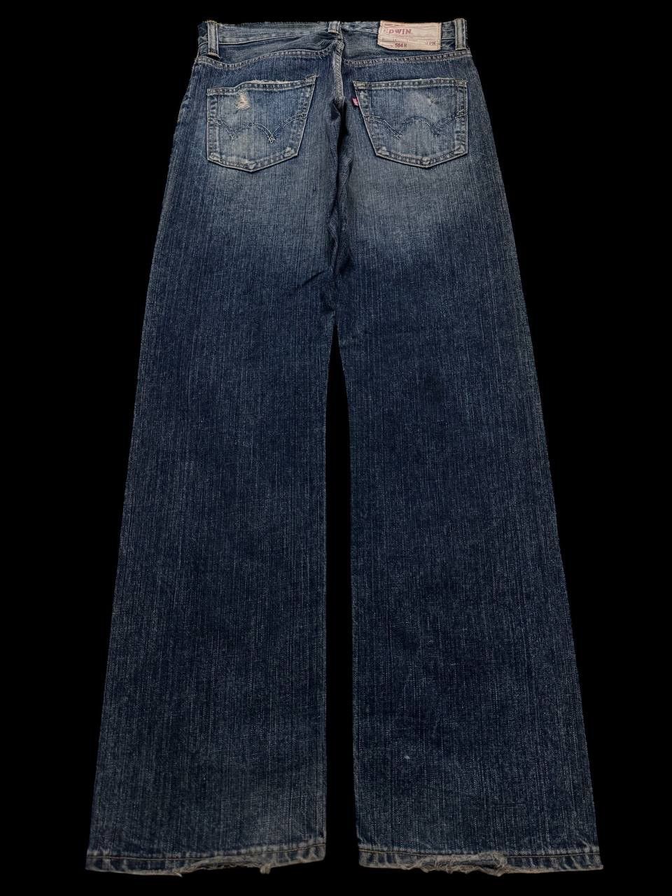 Edwin WIDE 90s Edwin 504R Mudwash Sick Distress Ripped Denim Jean Size US 30 / EU 46 - 1 Thumbnail
