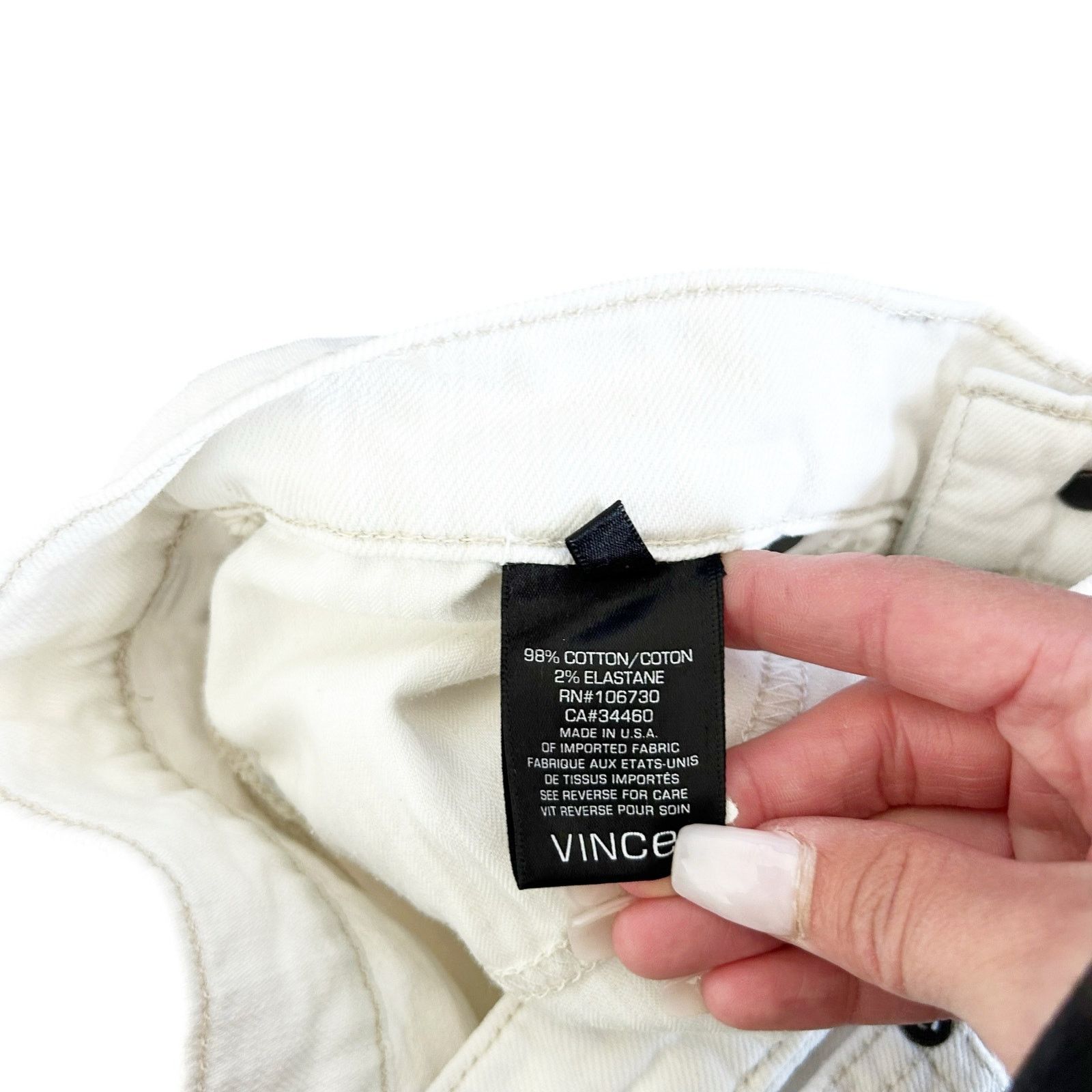 Vince Vince White Relaxed Jeans Sz 27 Size 27" / US 4 / IT 40 - 2 Thumbnail