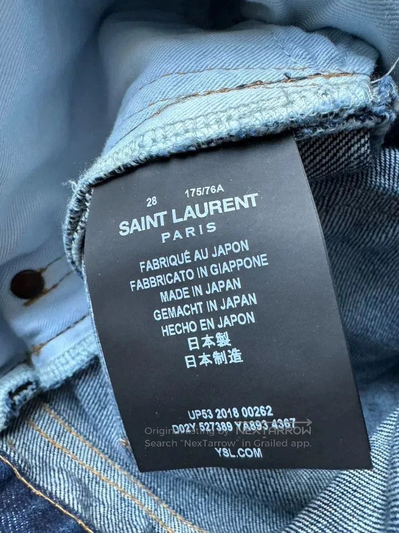 Saint Laurent Paris Saint Laurent 18AW Washed Denim Jeans. Size US 28 / EU 44 - 5 Thumbnail