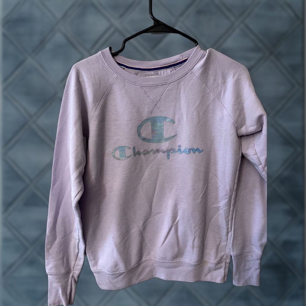 Champion Champion Sweatshirt Women's Small Long Sleeve Crewneck Purple Logo Size S / US 4 / IT 40 - 1 Thumbnail
