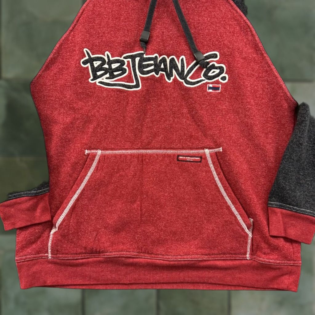 Bugle Boy VINTAGE Bugle Boy Sweatshirt Mens M Red 90s Long Sleeve Hoodie Hip Hop Y2K Sweatshirt Size US M / EU 48-50 / 2 - 1 Thumbnail