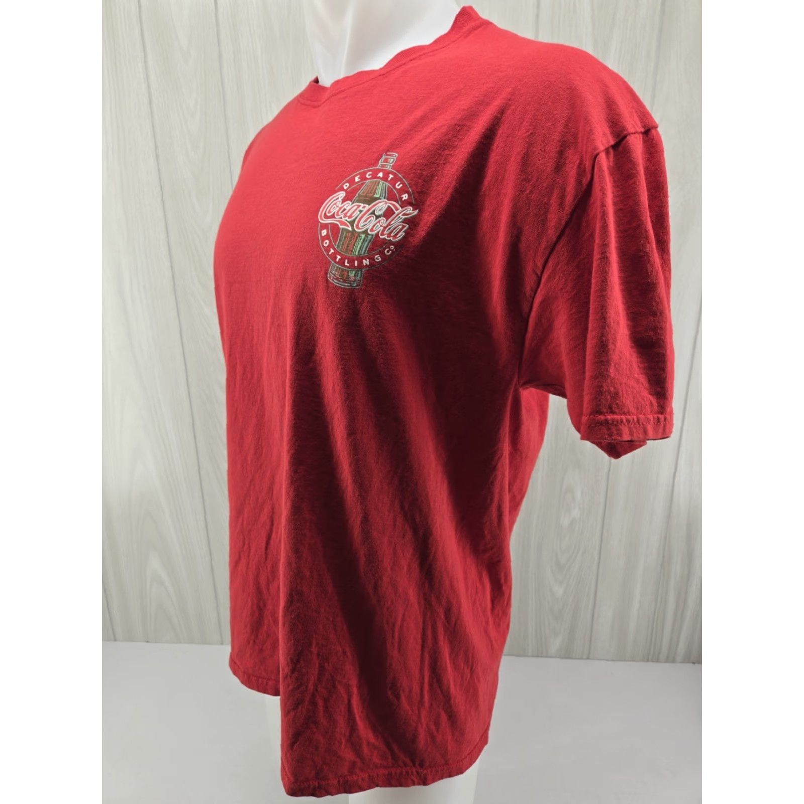 Vintage Coca-Cola Bottling Co. Forklift Decatur Alabama Red T Shirt Large Unisex L Shirt Red Coca-Cola Bottling Co. Forklift Decatur Alabama Graphic Tee 2000s Size US L / EU 52-54 / 3 - 4 Thumbnail
