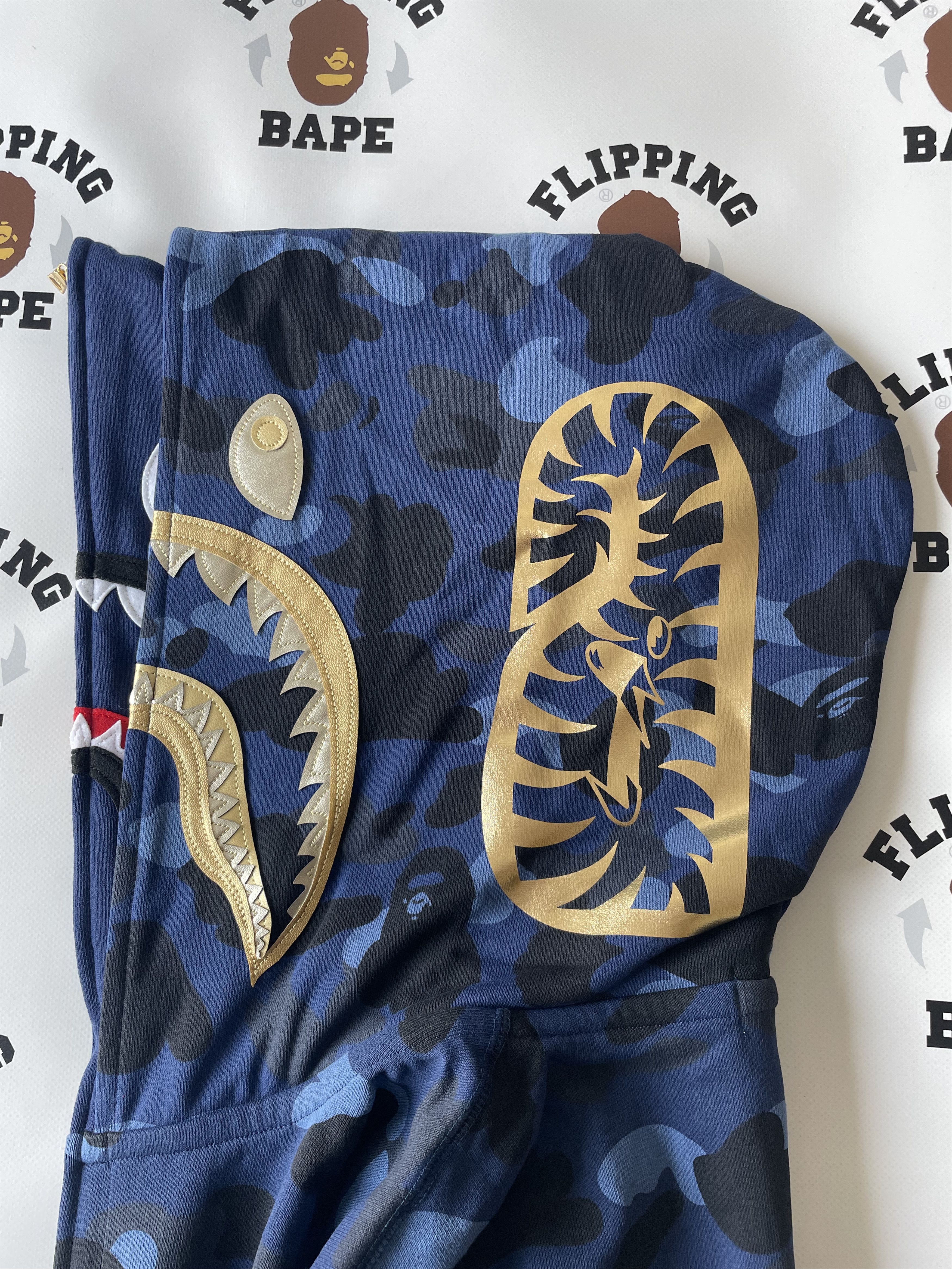 Bape BAPE COLOR CAMO DOUBLE SHARK FULL ZIP HOODIE Size US XL / EU 56 / 4 - 6 Thumbnail