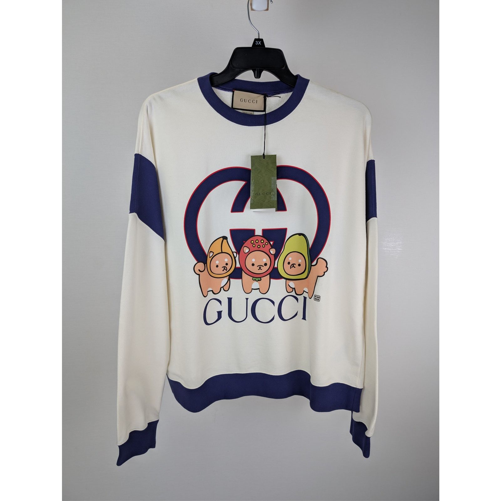 Gucci o1rshd1 Medium Felted Cotton Jersey Long Sleeve Sweatshirt Size US XL / EU 56 / 4 - 2 Thumbnail