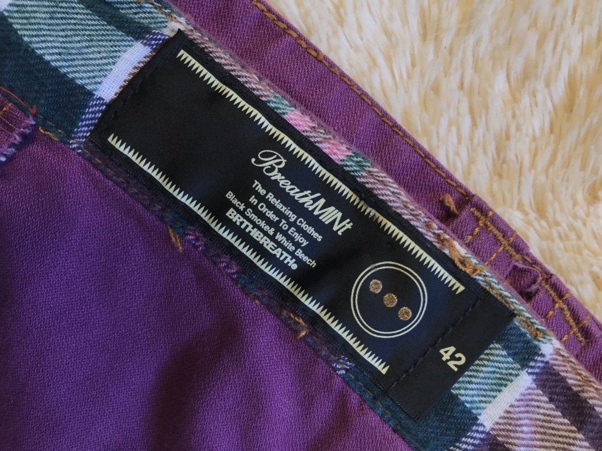 Japanese Brand Breath Mint BRTHBREATH Double Waist Purple Punk Style Size 28" / US 6 / IT 42 - 12 Thumbnail