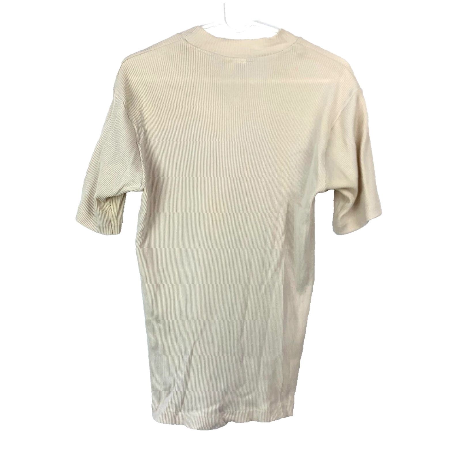 Vintage VINTAGE Munsingwear Beige Ribbed Dupont Nylon Tee T-Shirt XL 1960s Short Sleeve Men Womens Mens Womens Size US XL / EU 56 / 4 - 5 Thumbnail