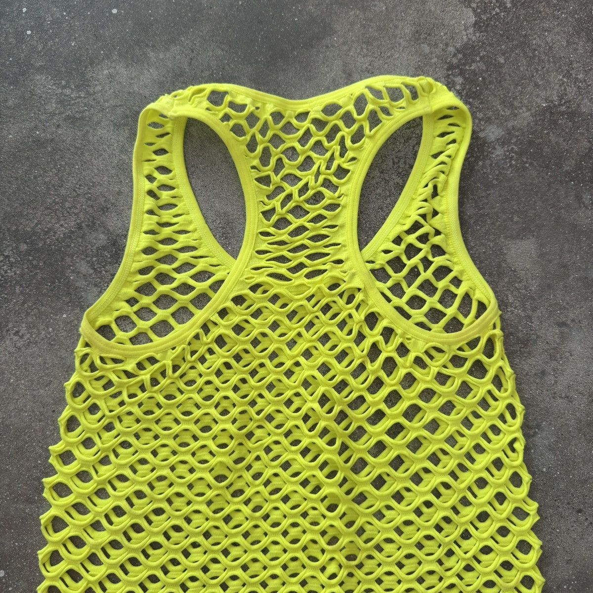 20471120 × Japanese Brand Acid Green Sexy Full Mesh Tank Top Size S / US 4 / IT 40 - 6 Thumbnail