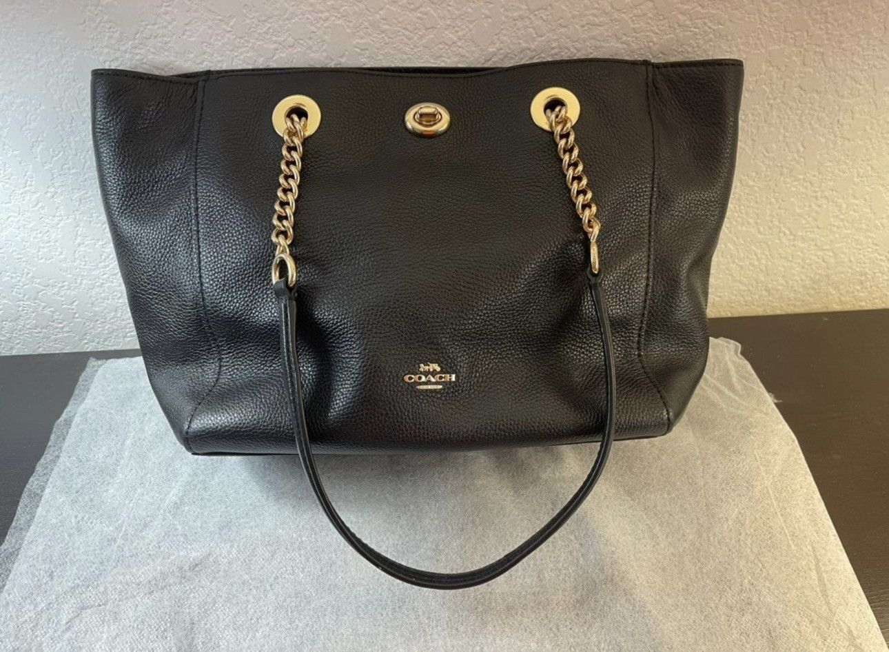 Coach Coach Turnlock Chain Tote Leather Size ONE SIZE - 2 Thumbnail
