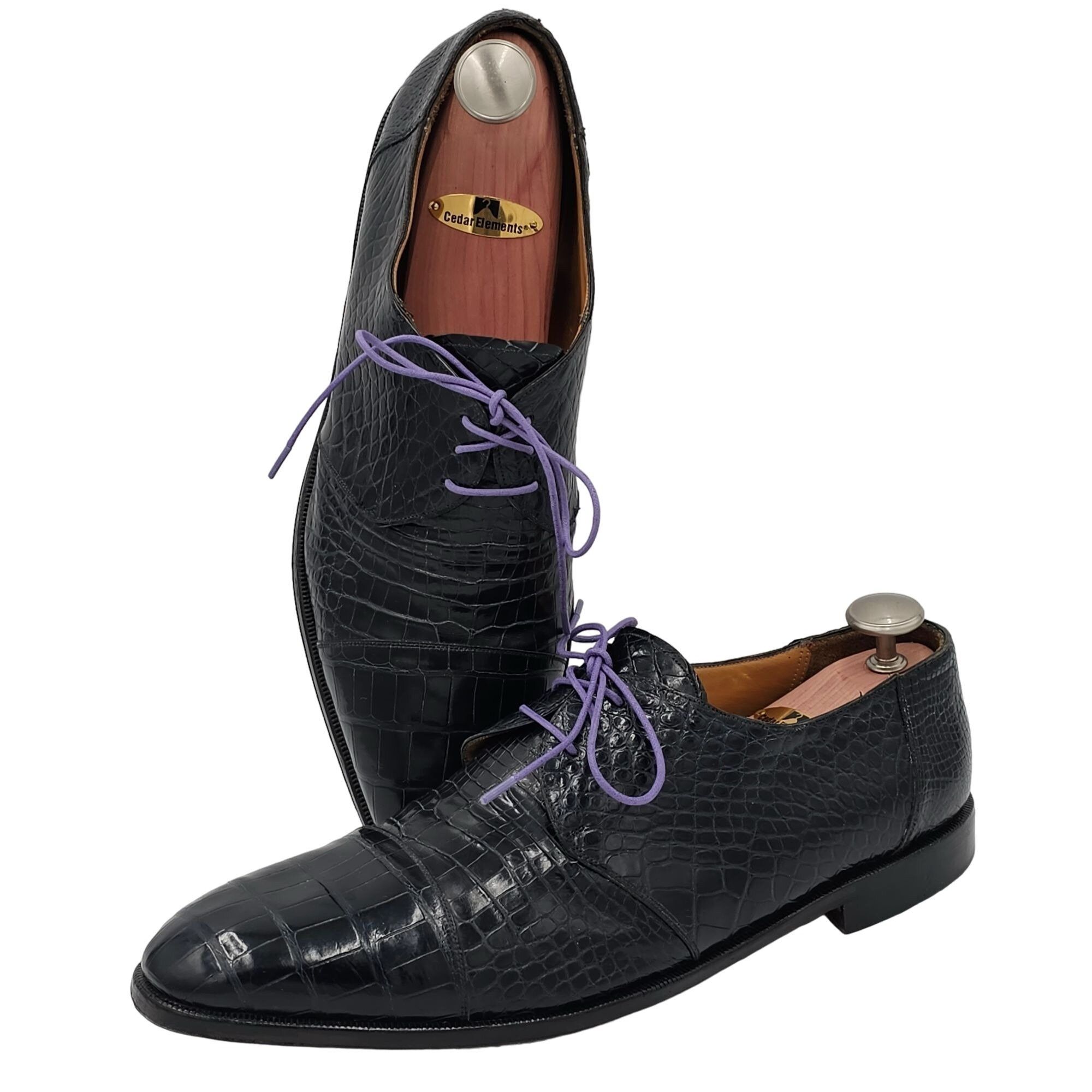 Other Vintage Exotic Full Alligator Men 15 Black Dress Shoes Paolo Size US 15 / EU 48 - 10 Thumbnail