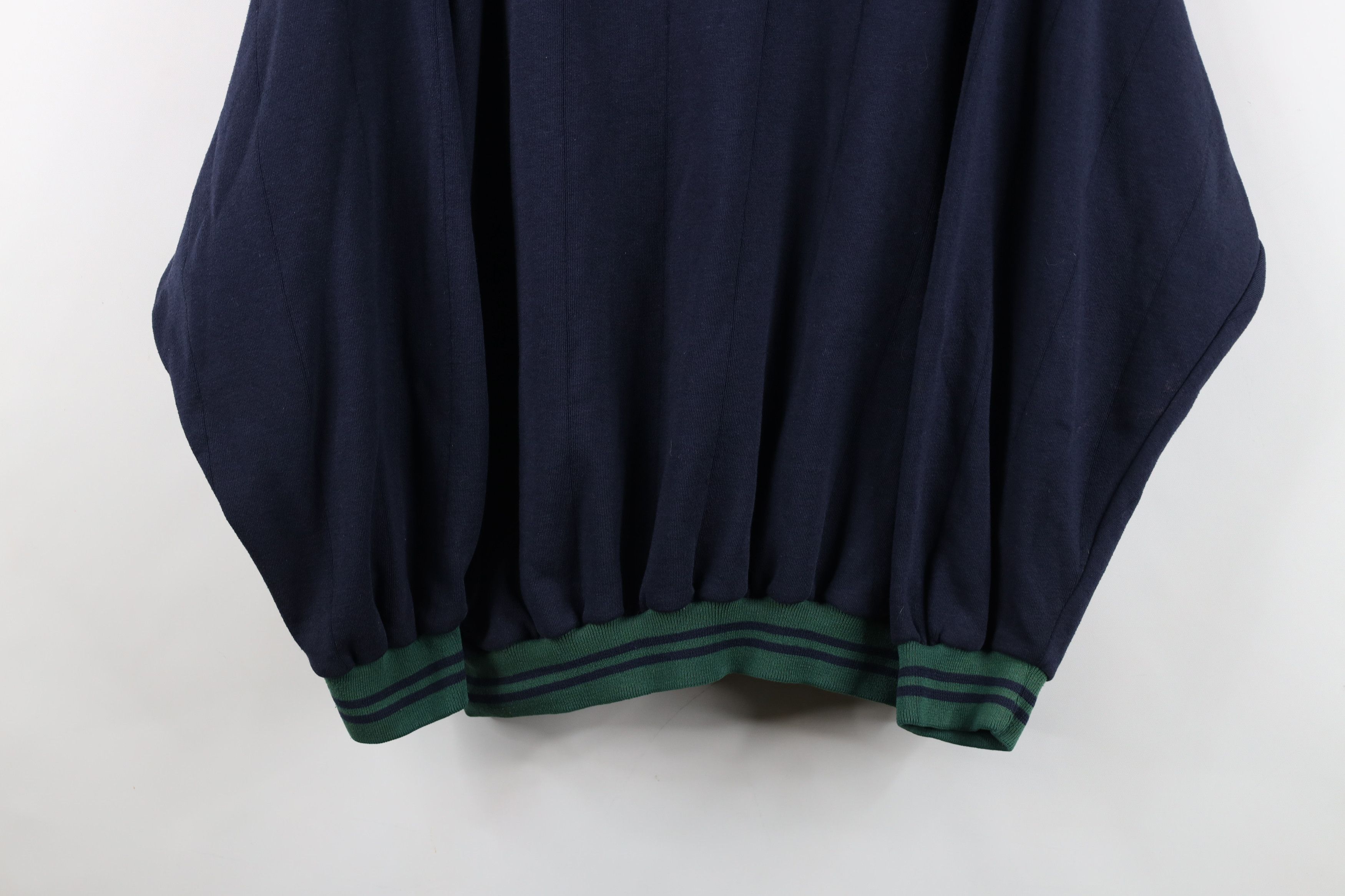 Vintage Vintage 90s Streetwear Thin Striped Crewneck Sweatshirt Blue Size US XL / EU 56 / 4 - 3 Thumbnail