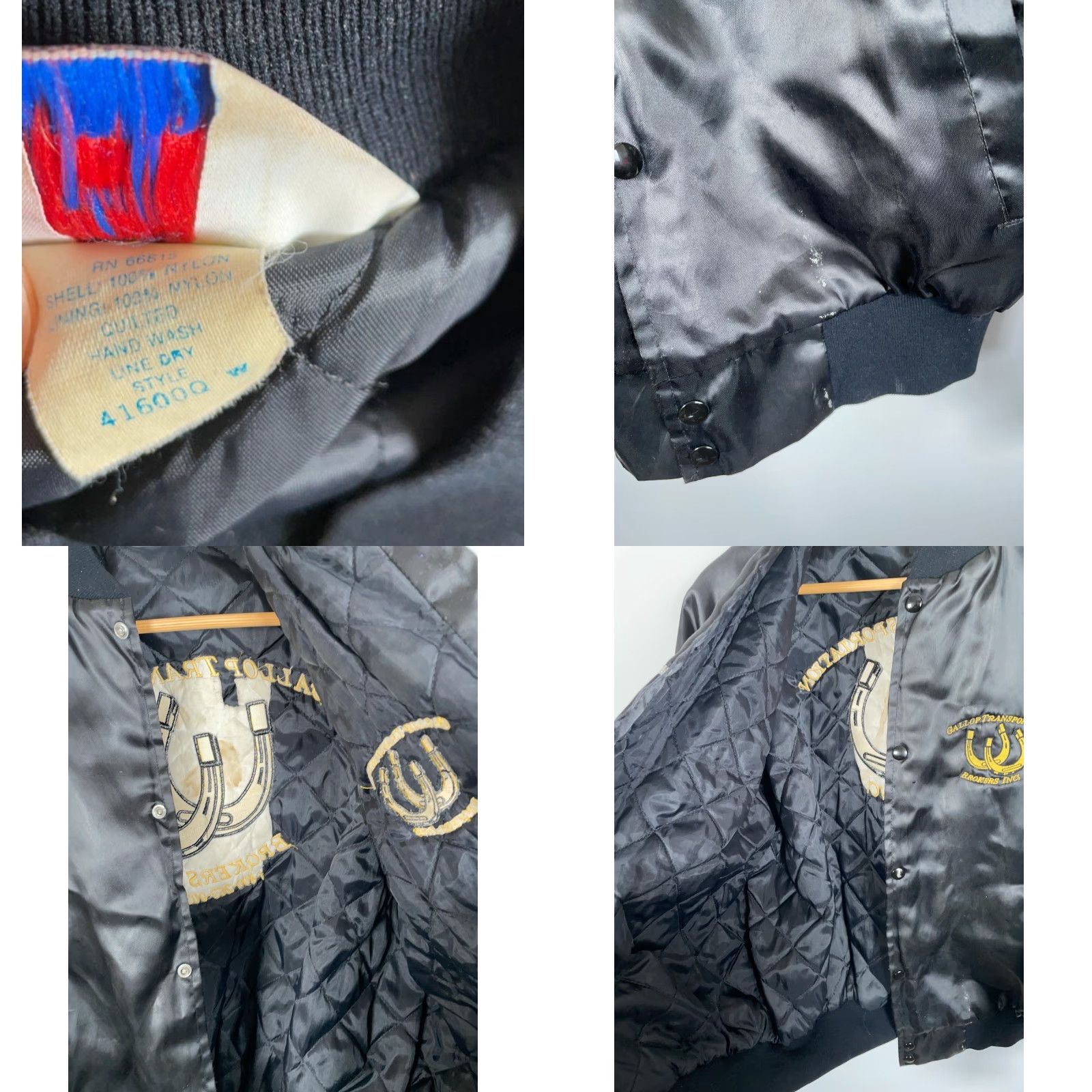 Vintage VINTAGE West Ark Satin Jacket Adult Large Black Bomber Jacket Size US L / EU 52-54 / 3 - 8 Thumbnail