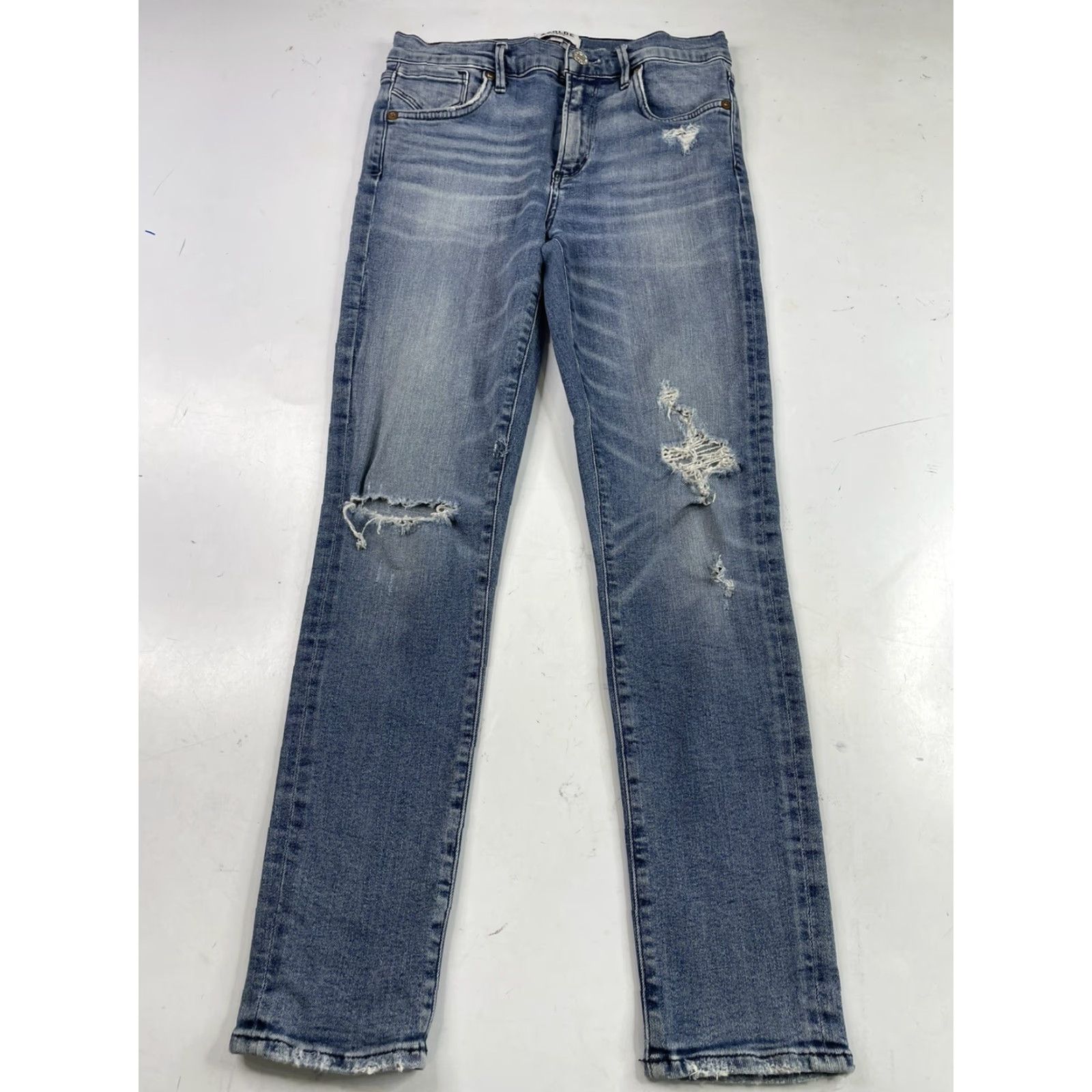 Agolde Womens AGOLDE Sophie Mid rise Ankle Skinny Jeans Distressed Size 25 Size 42" / US 20 - 2 Thumbnail