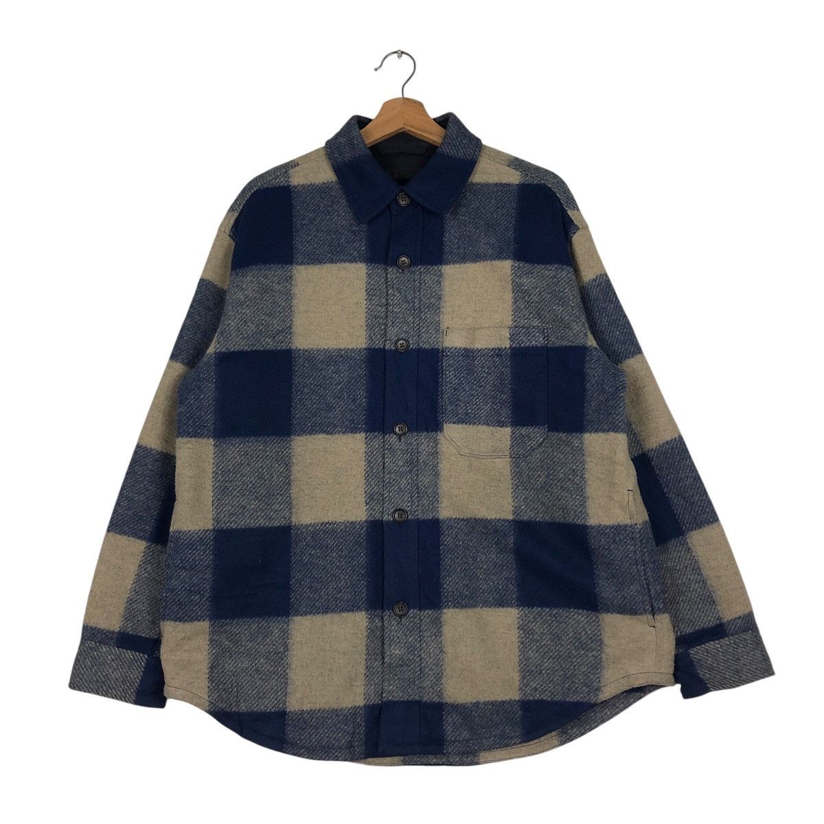 Flannel Vintage Chore Wool Jacket Uniqlo Issey Miyake Tartan Design Size US L / EU 52-54 / 3 - 2 Thumbnail