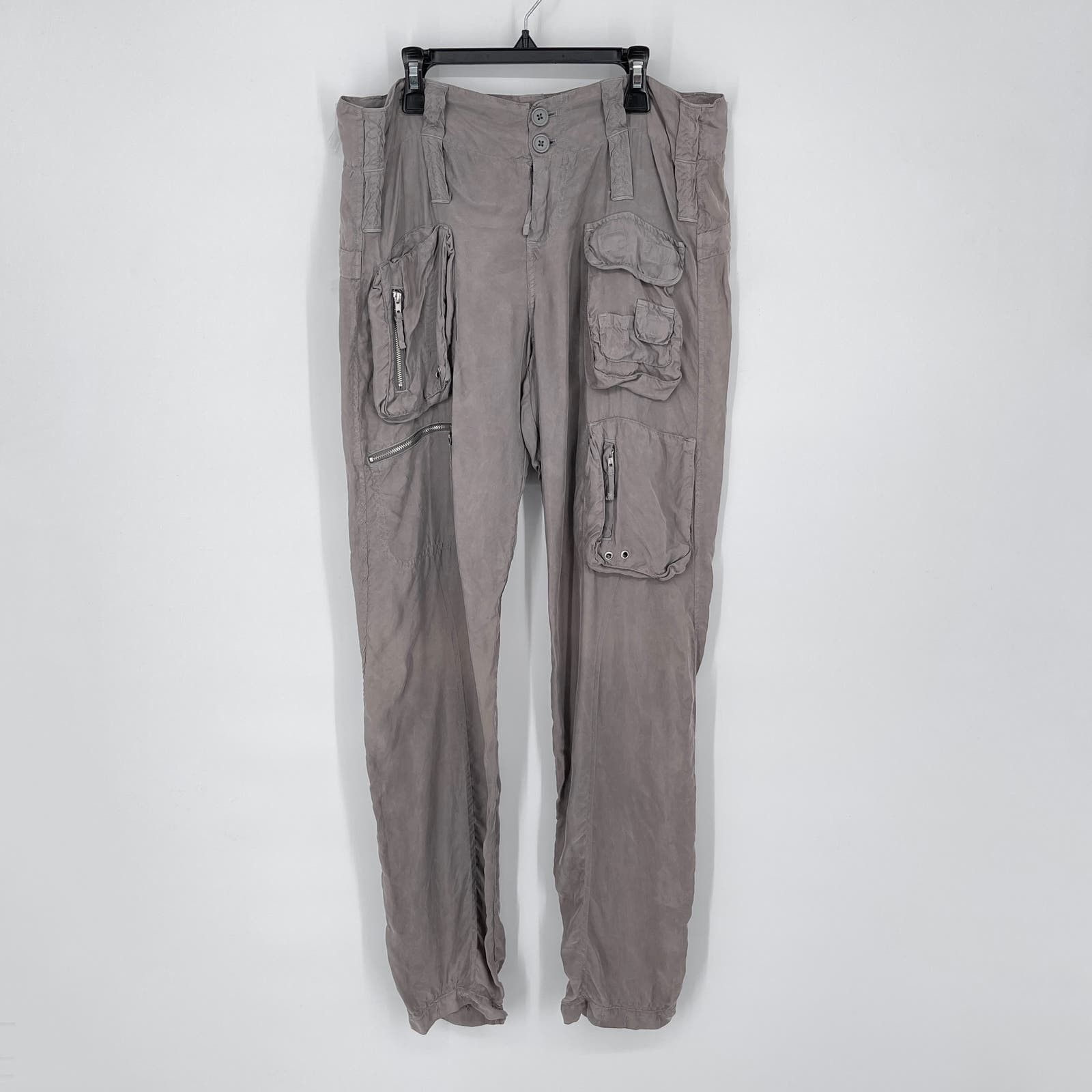image of Pete & Greta By Johnny Was Cargo Pants Gray Y2K Women Size 4 in Grey