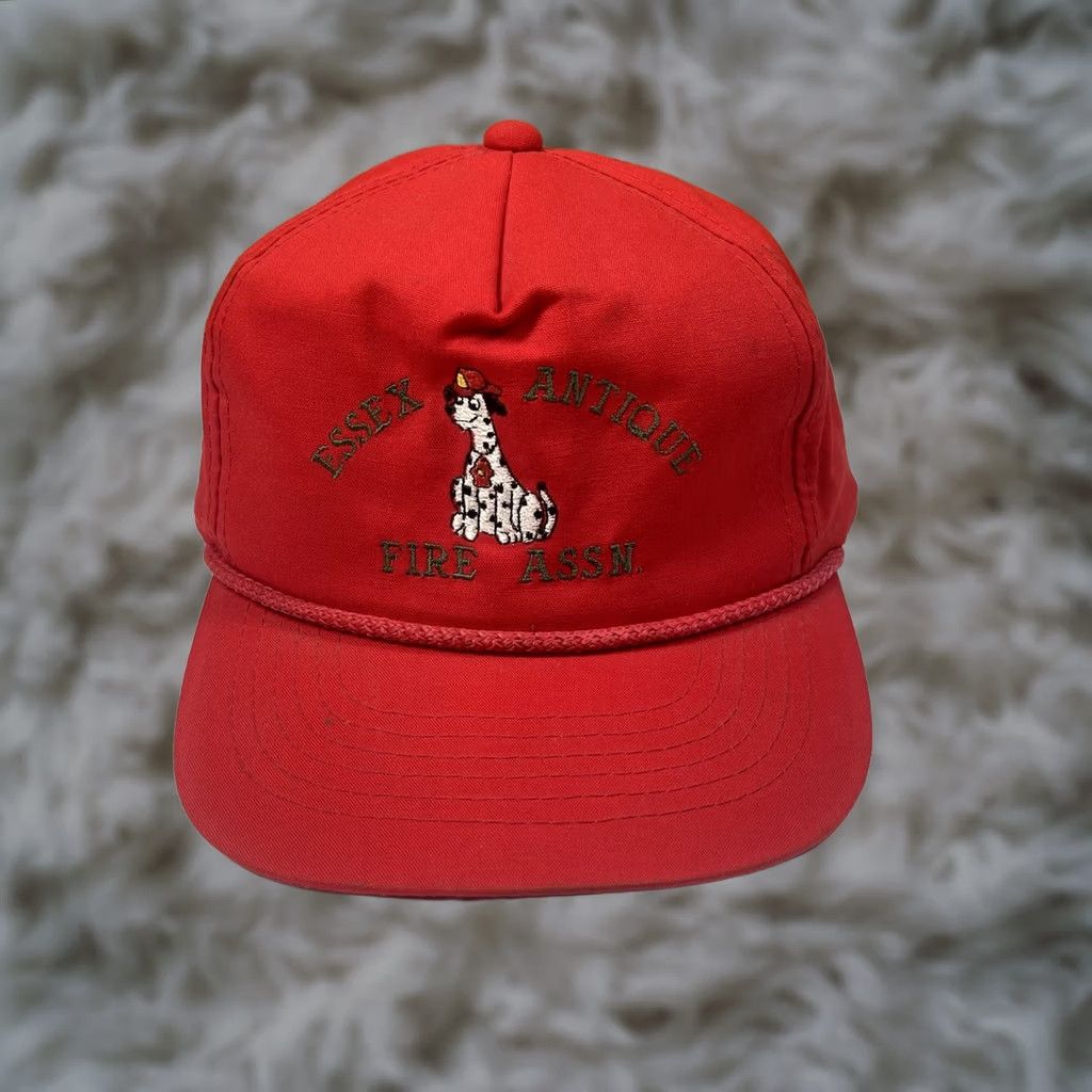 Vintage VINTAGE YoungAn Essex Hat Adults Red Snapback Rope Trucker Baseball Cap Men Adjustable Red Rope Trucker Hat Size ONE SIZE - 1 Thumbnail