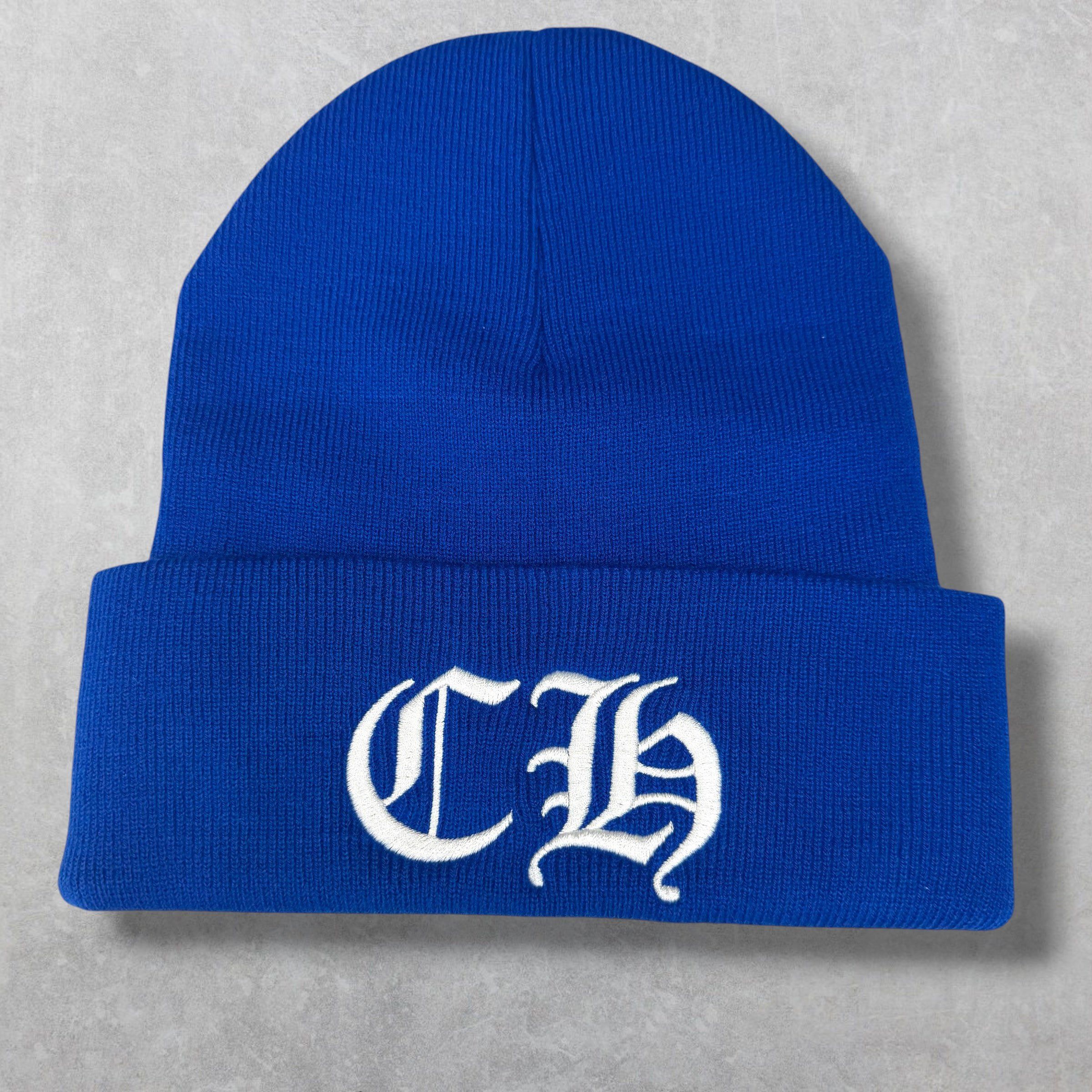 Chrome Hearts Chrome Hearts CH Logo Blue Beanie Size ONE SIZE - 1 Thumbnail