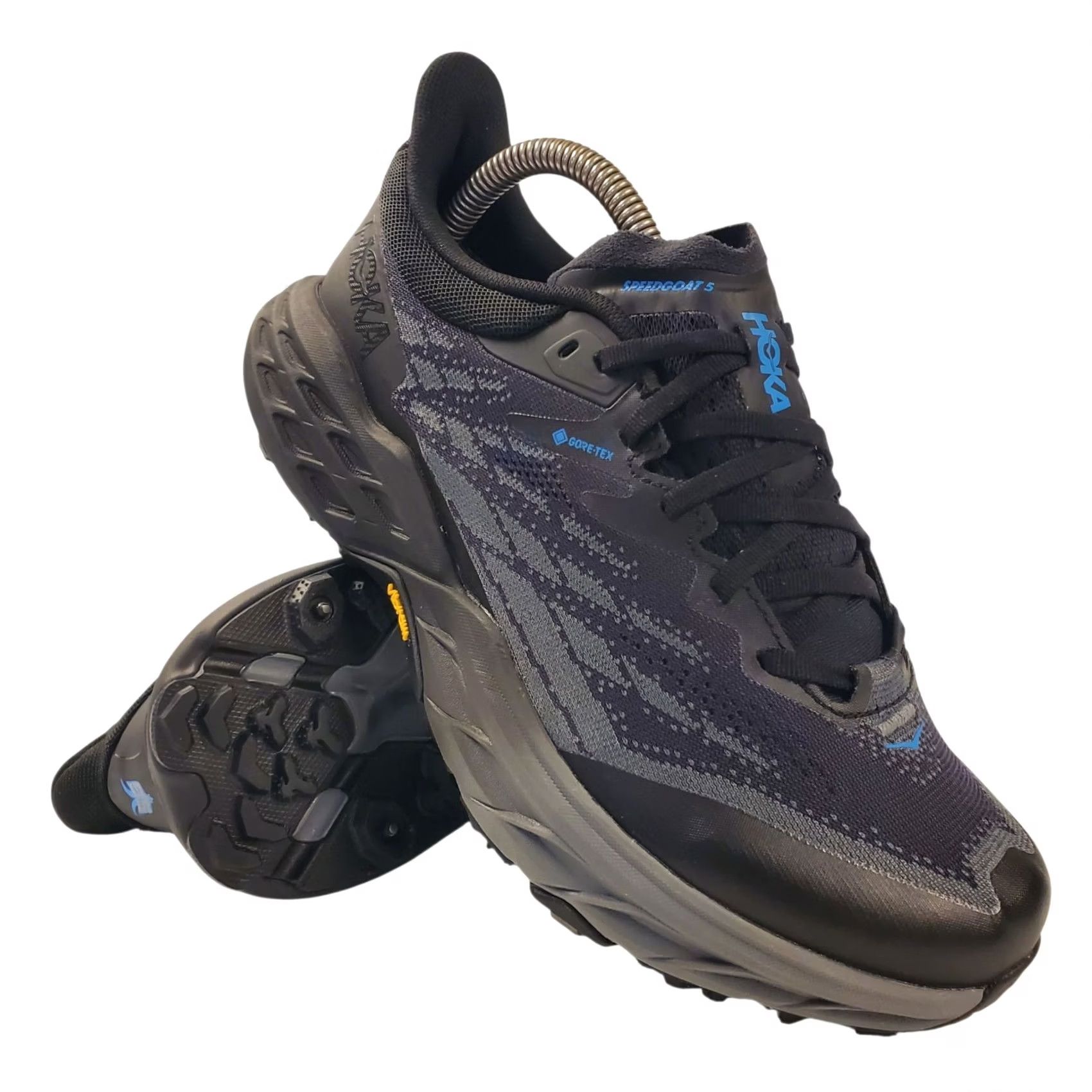 Hoka One One Speedgoat 5 GTX SPIKE Black Trail Running Shoes Mens Size 8.5 B Men main image 4