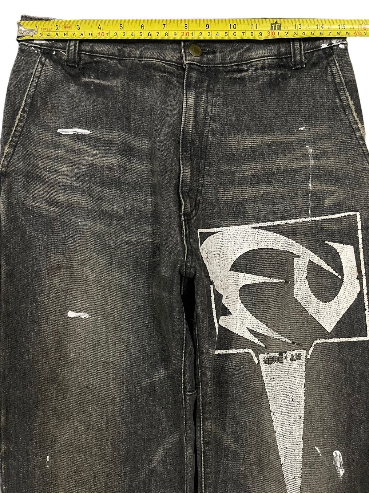 Beauty Beast Vintage Japanese Brand Painted Style Loose Jeans Size US 30 / EU 46 - 8 Thumbnail