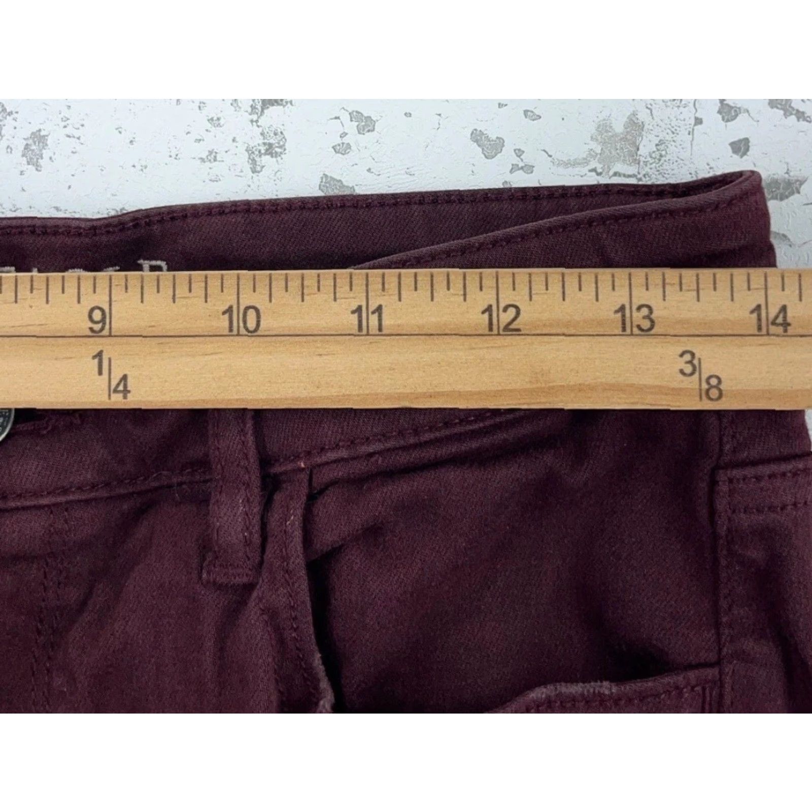 American Eagle Outfitters American Eagle Jeans Women 8 Jegging Super High Rise Marron Burgundy Pants Size 30" / US 8 / IT 44 - 7 Thumbnail