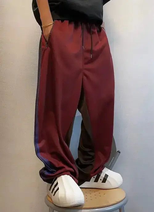 Jean Outdoor retro fashion side striped colorblock track pants Size US 30 / EU 46 - 2 Thumbnail