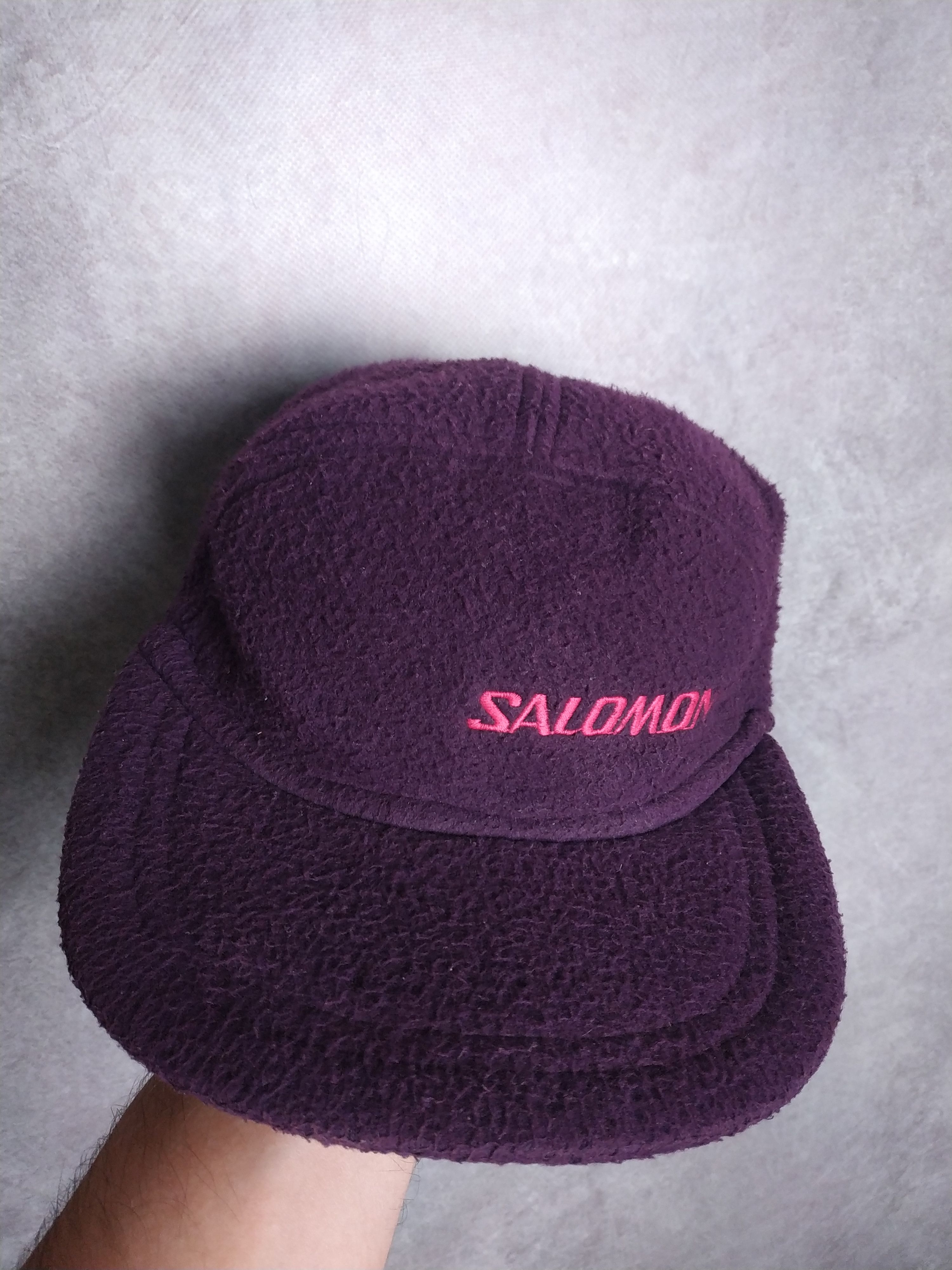 Salomon RARE🔥Vintage Salomon 90’s Fleece Polartec Cap Hat Size ONE SIZE - 3 Thumbnail