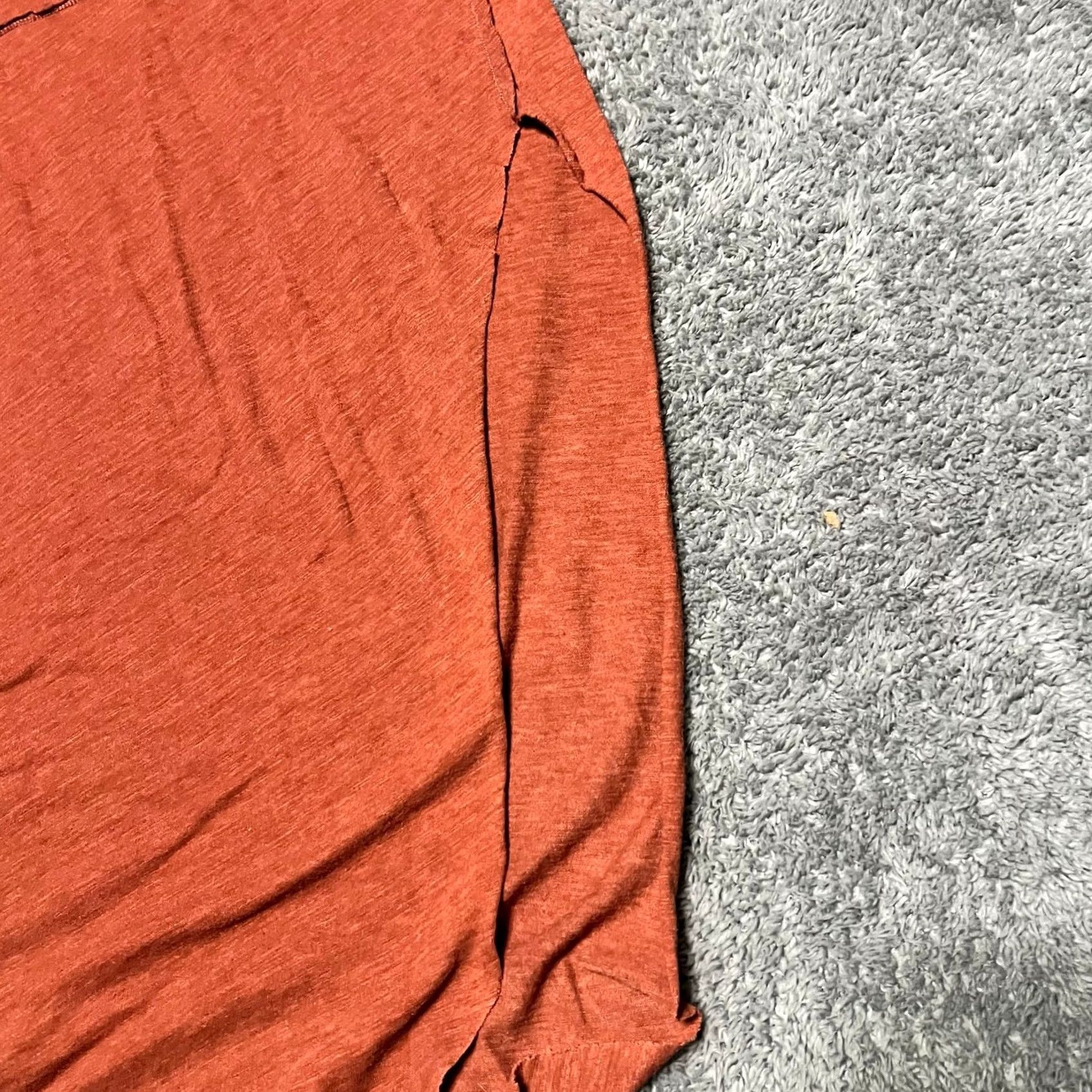 Free People Free People We The Dress Tunic Shirt Womens Small Oversized Orange Long Sleeve Size S / US 4 / IT 40 - 7 Thumbnail