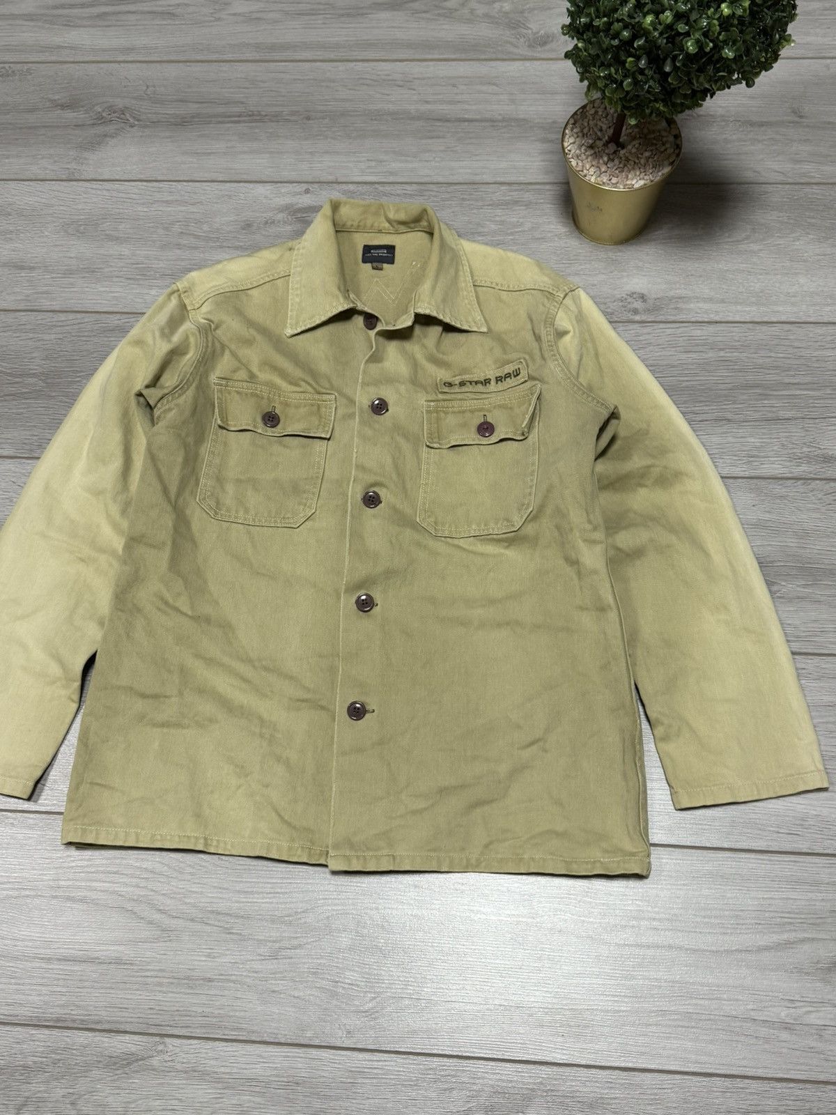 G-Star G star military thick cotton jacket buttons faded Size US L / EU 52-54 / 3 - 4 Thumbnail