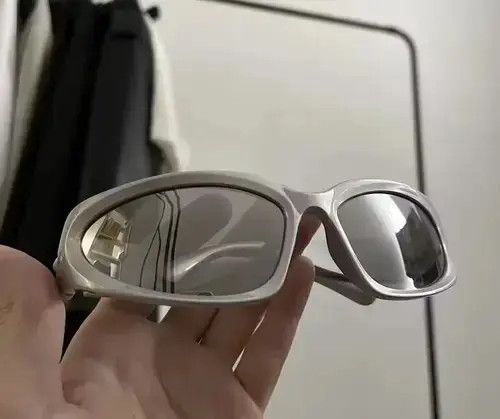 Jewelry x Kurt Cobain Dystopian Sunglasses Retro Silver Cyber Punk Archive Cosplay, Men's
