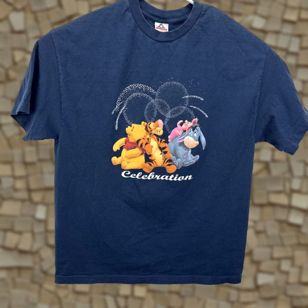 AAA VINTAGE Winnie Pooh Cartoon Big Print XL T-Shirt Unisex Adults Blue 90s Disney Size US XL / EU 56 / 4 - 1 Thumbnail