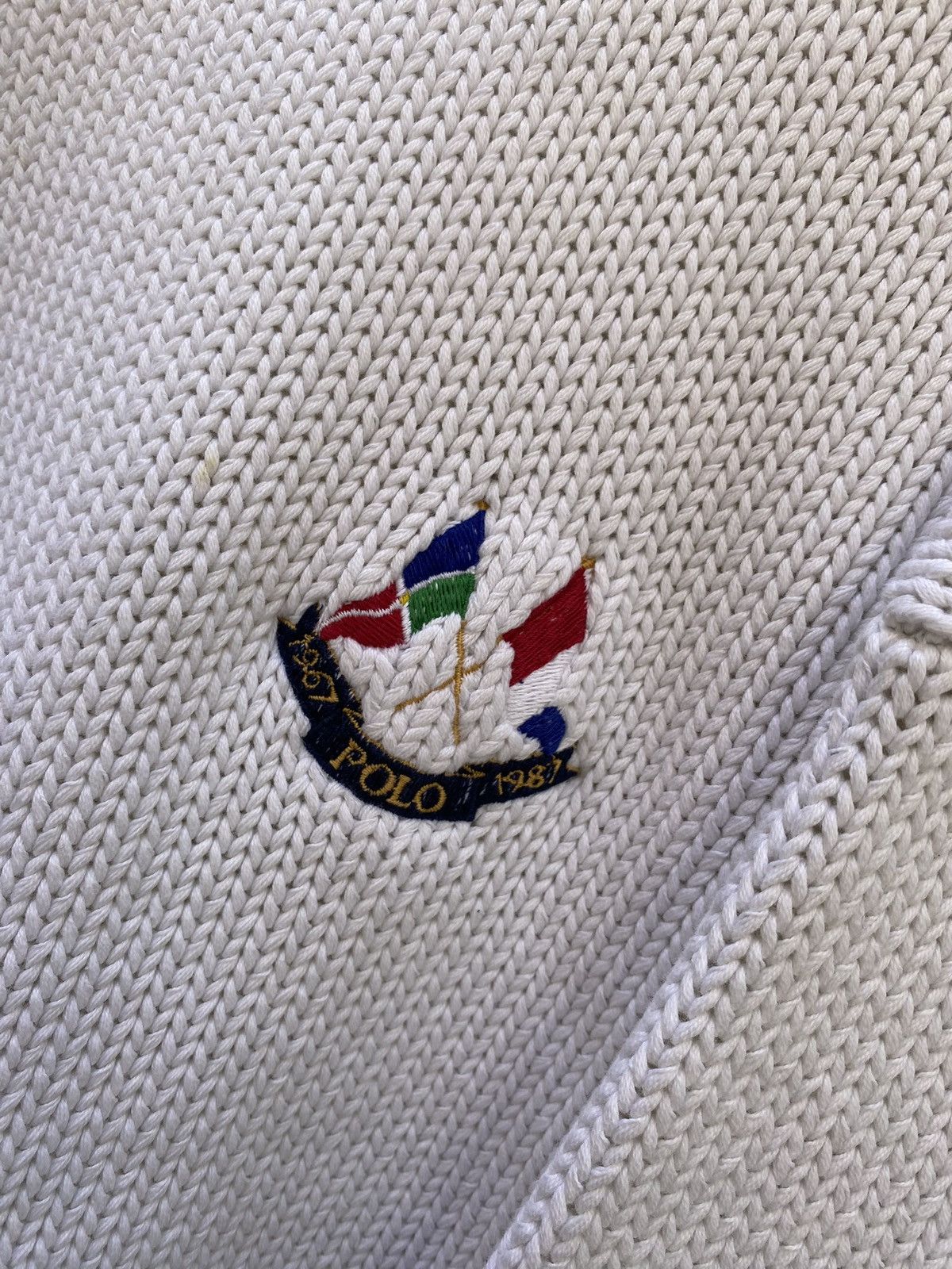 Polo Ralph Lauren Polo Ralph Lauren Anniversary Crossflags 1987 Knit Sweater Size US L / EU 52-54 / 3 - 3 Thumbnail