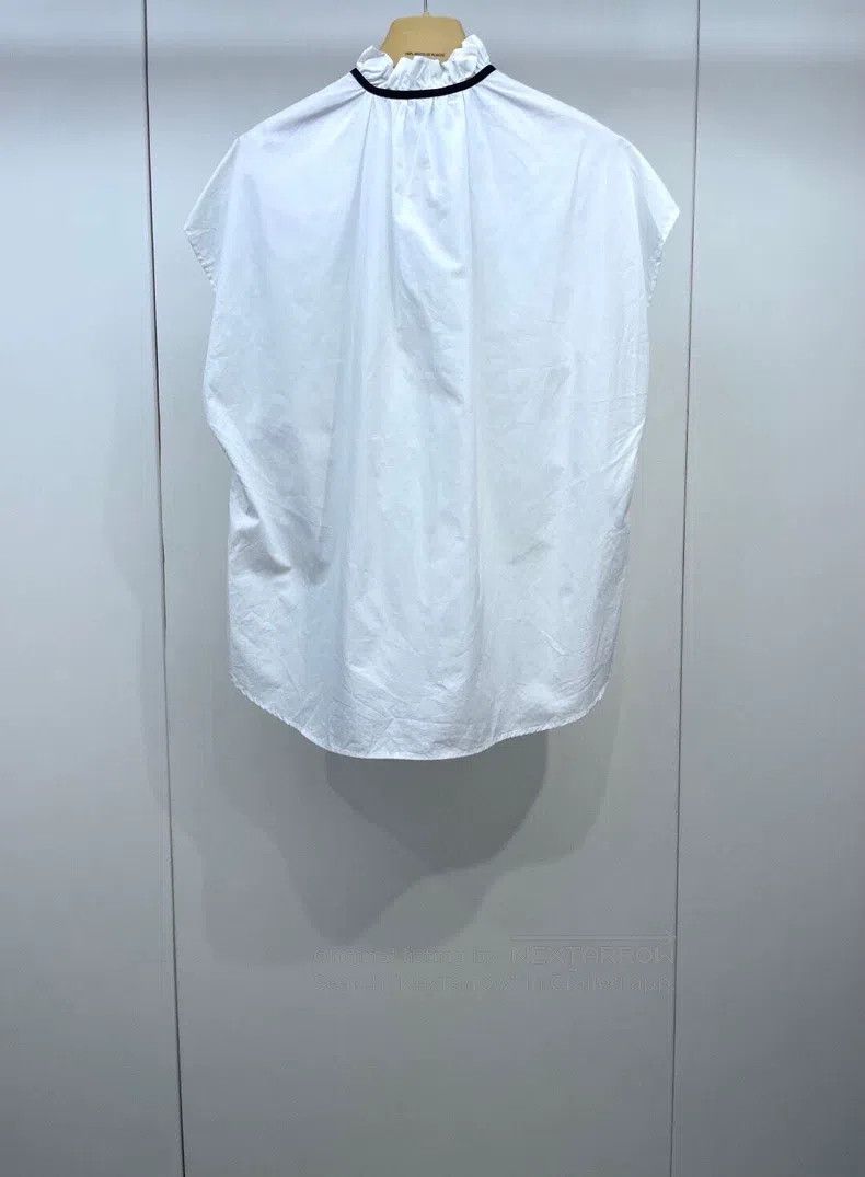 Miu Miu Miu Miu 36 Bow flying sleeve white shirt Size S / US 4 / IT 40 - 2 Thumbnail