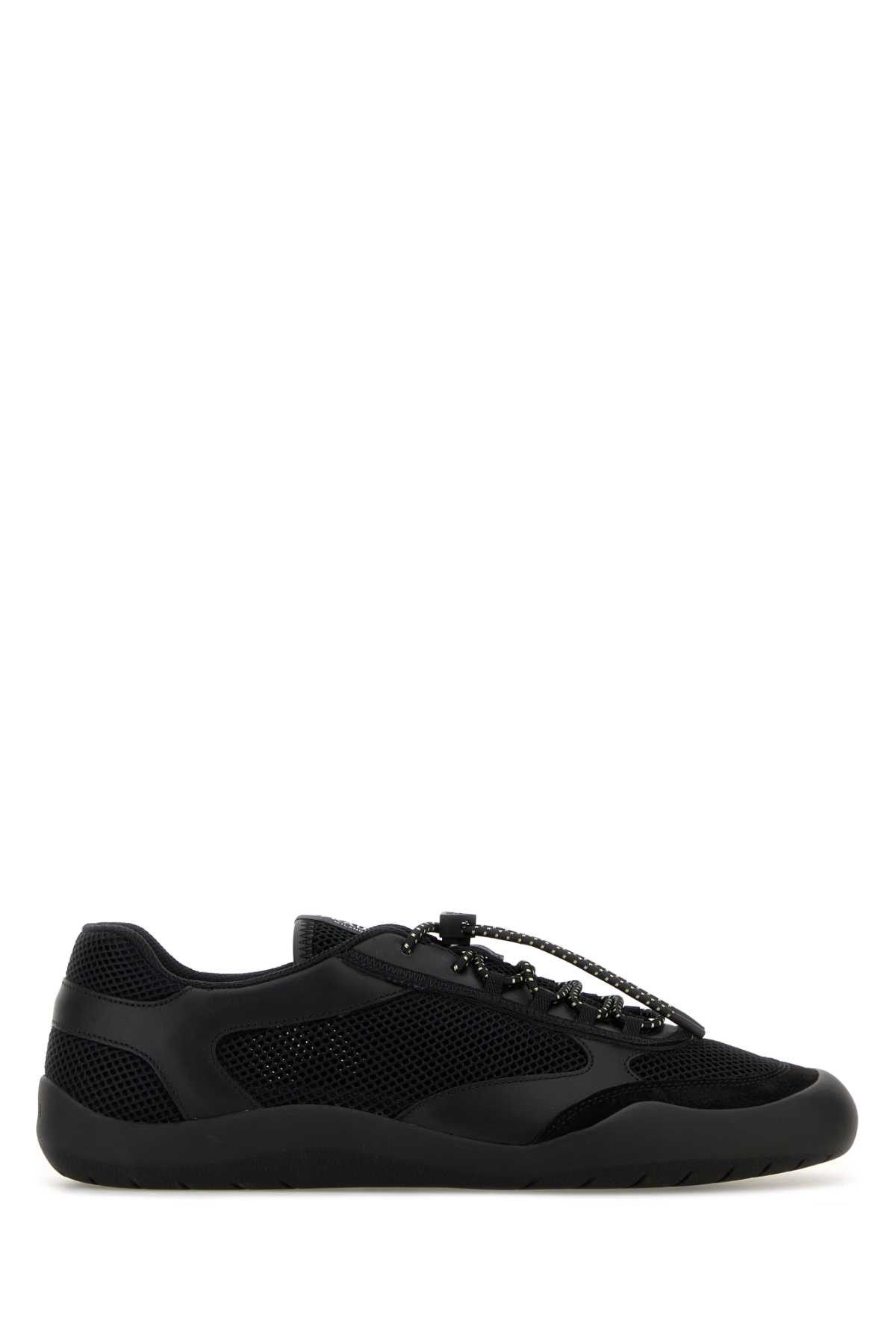 Prada Black Leather And Mesh Speedrock Sneakers Size US 12 / EU 45 - 1 Thumbnail