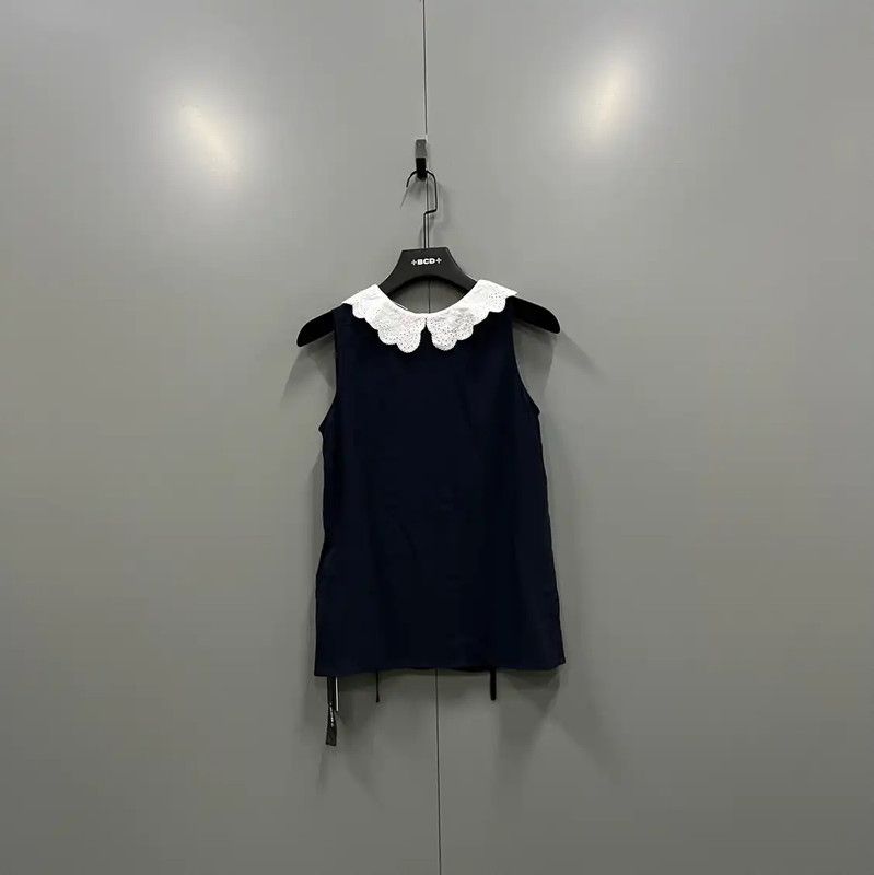 Miu Miu Miu Miu Navy Cotton Summer Tank Top 0089 | Grailed