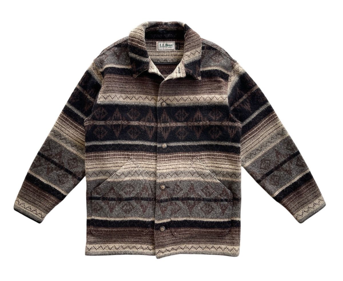 L.L. Bean Vintage L.L.Bean Wool Aztec Jacket Size US M / EU 48-50 / 2 - 3 Thumbnail