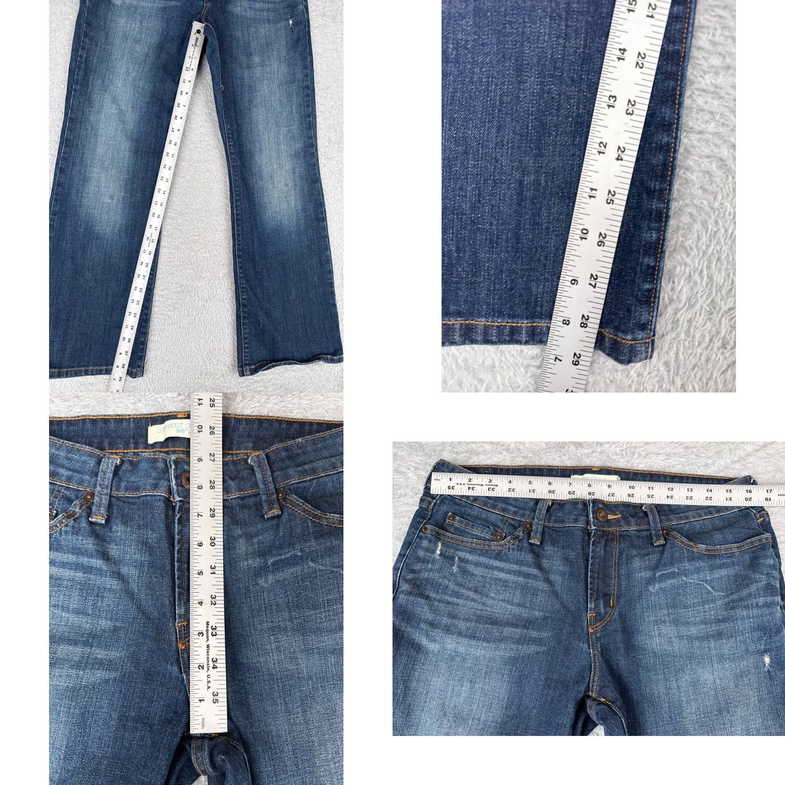 Levi's Levis Jeans Womens 12 Denim 545 Low Bootcut Cotton Blend Mid Rise Med Wash 32x29 Jeans Size 34" / US 12 / IT 48 - 8 Thumbnail