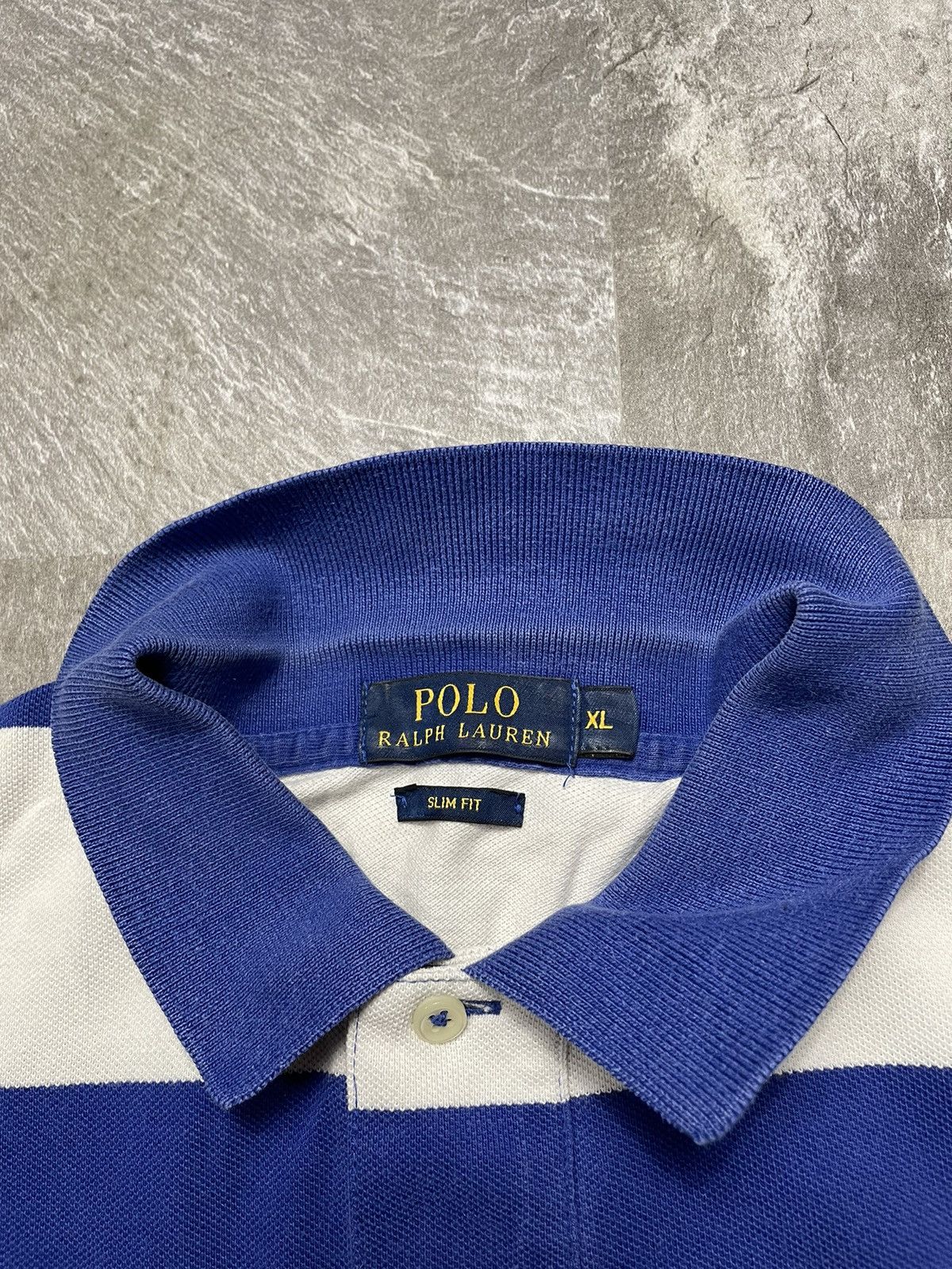 Polo Ralph Lauren Polo Ralph Lauren Polo Shirt Striped Luxury Blue White Y2k Size US XL / EU 56 / 4 - 6 Thumbnail
