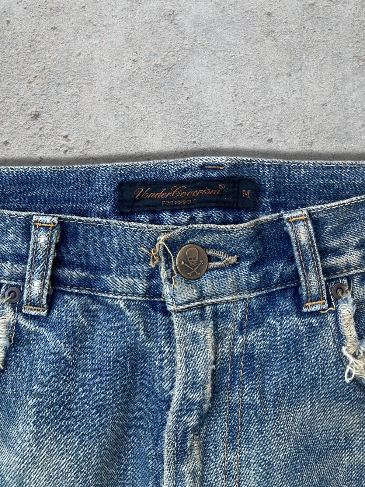 Undercover AW04 Undercover Red Yarn Denim Size US 31 - 5 Thumbnail