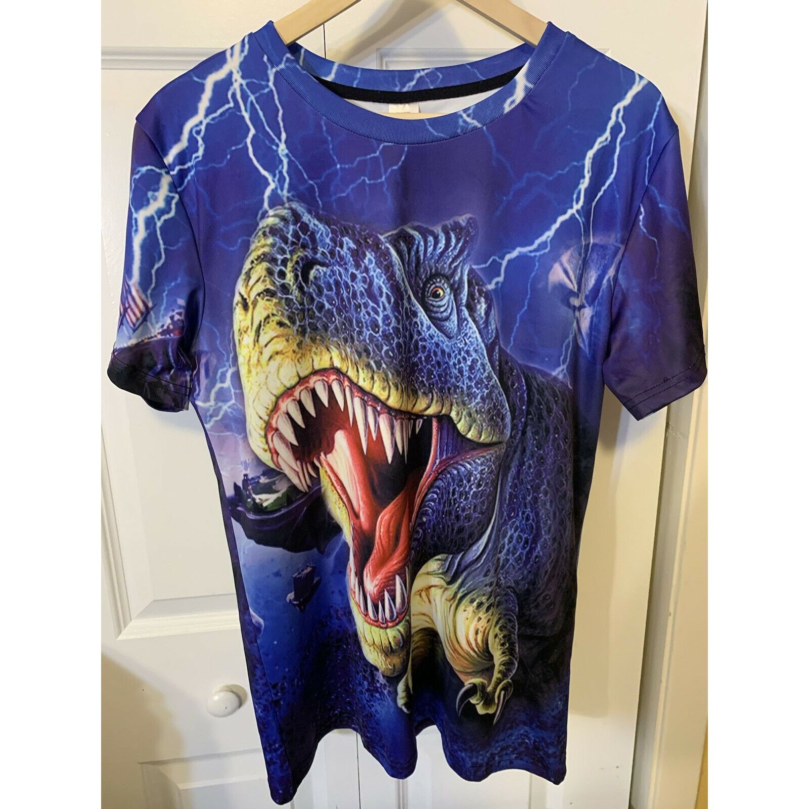 Other T REX Men’s Sz Large Allover Print T-Shirt Blue Size US L / EU 52-54 / 3 - 3 Thumbnail