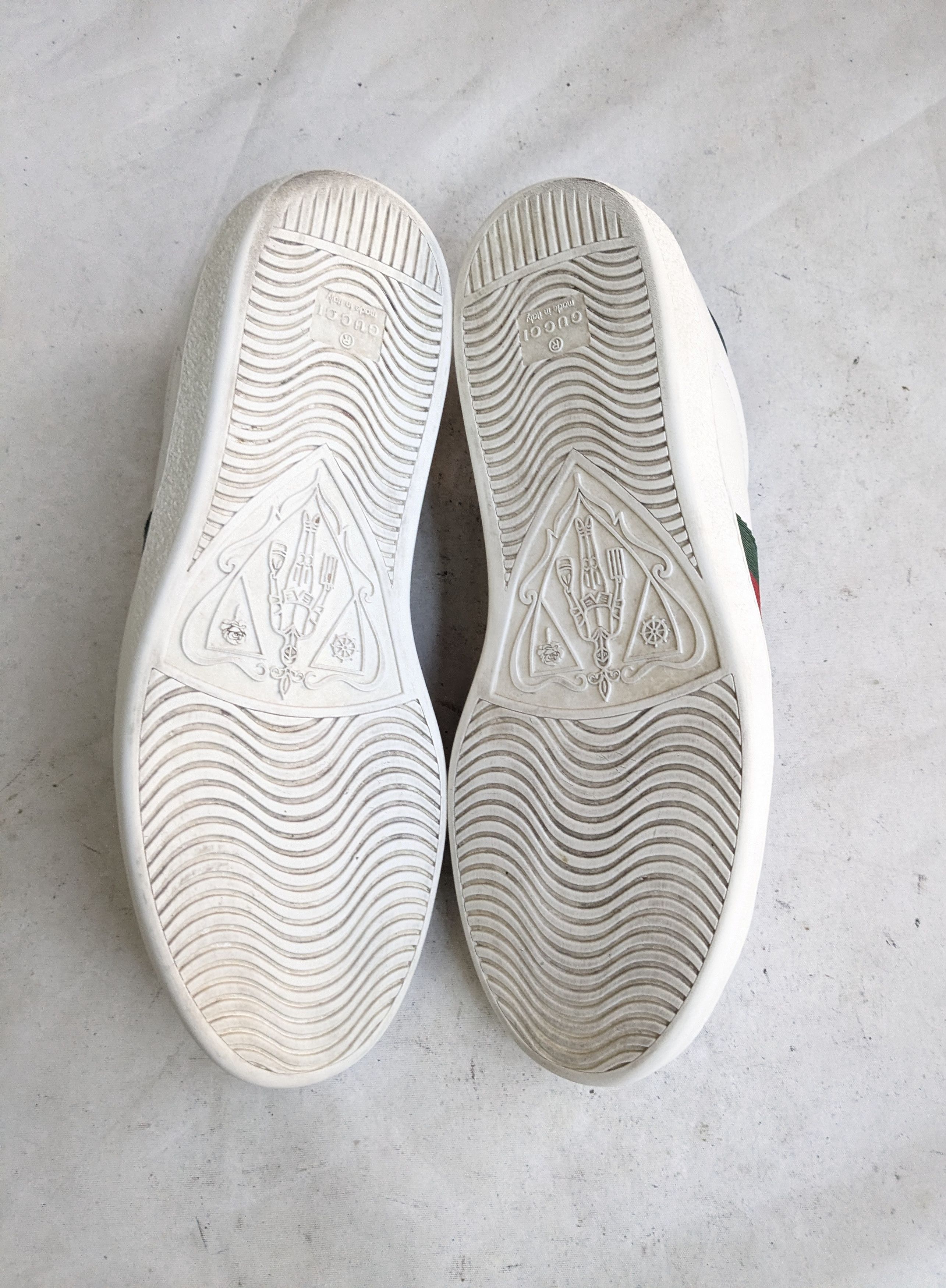Gucci Gucci Ace Sneakers White 10 Bee Low Tops 429446 Size US 10 / EU 43 - 14 Thumbnail