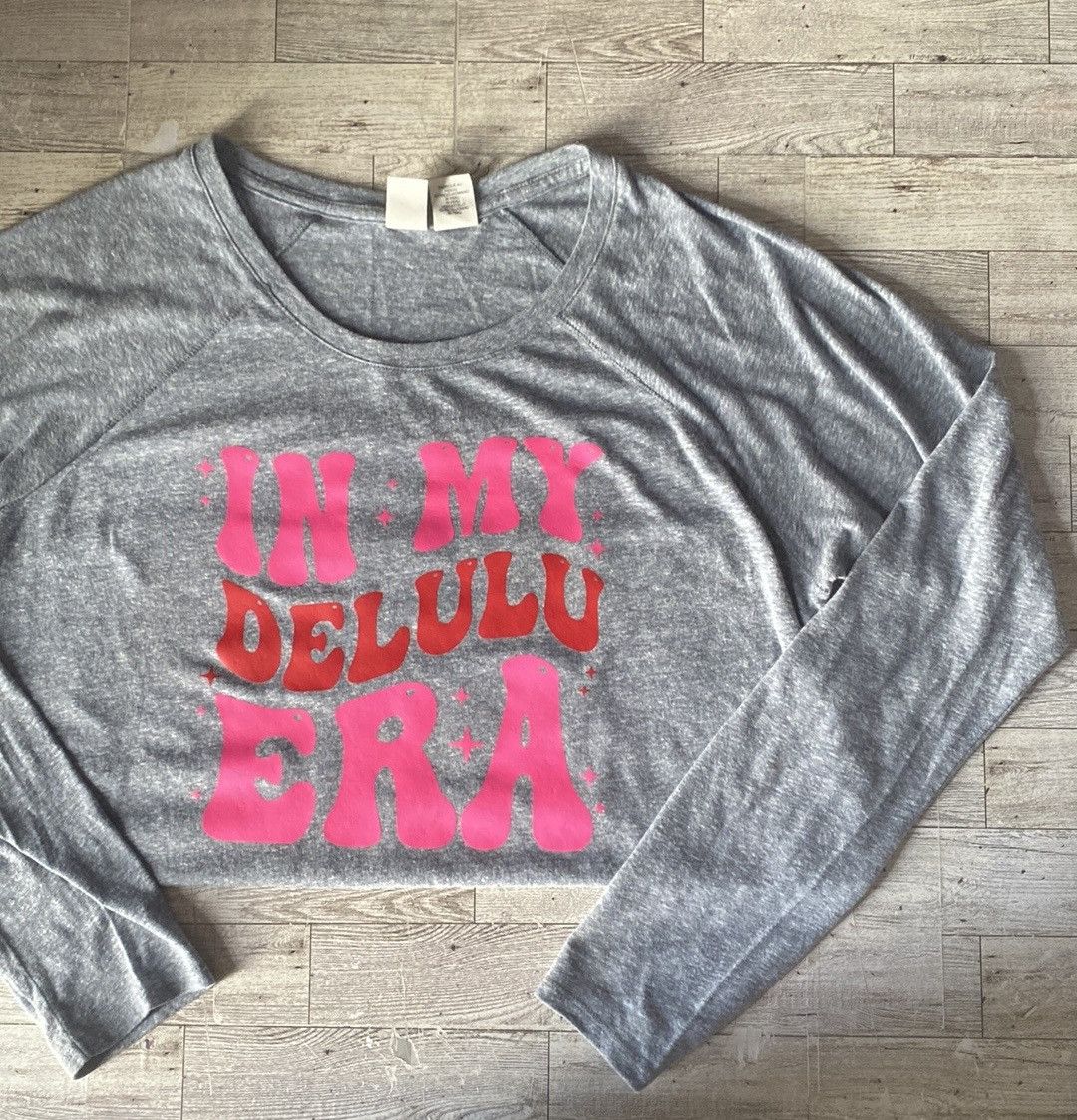 Artisan Outfitters “In My Delulu Era”, Custom, Upcycled, Long Sleeve Tee Size L / US 10 / IT 46 - 5 Thumbnail