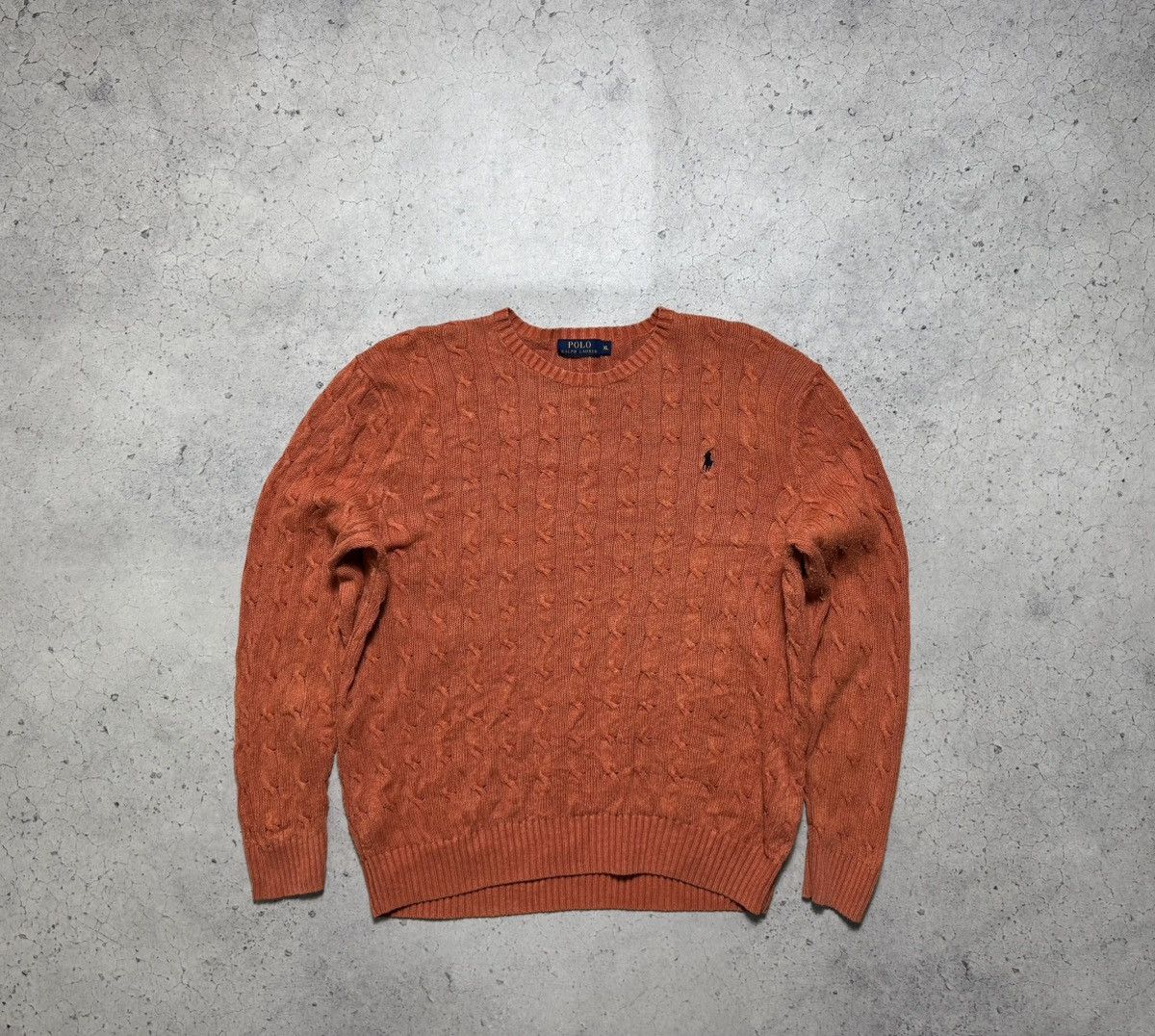 Polo Ralph Lauren Polo Ralph Lauren Cable Knit Sweater Orange Size XL Size US XL / EU 56 / 4 - 2 Thumbnail