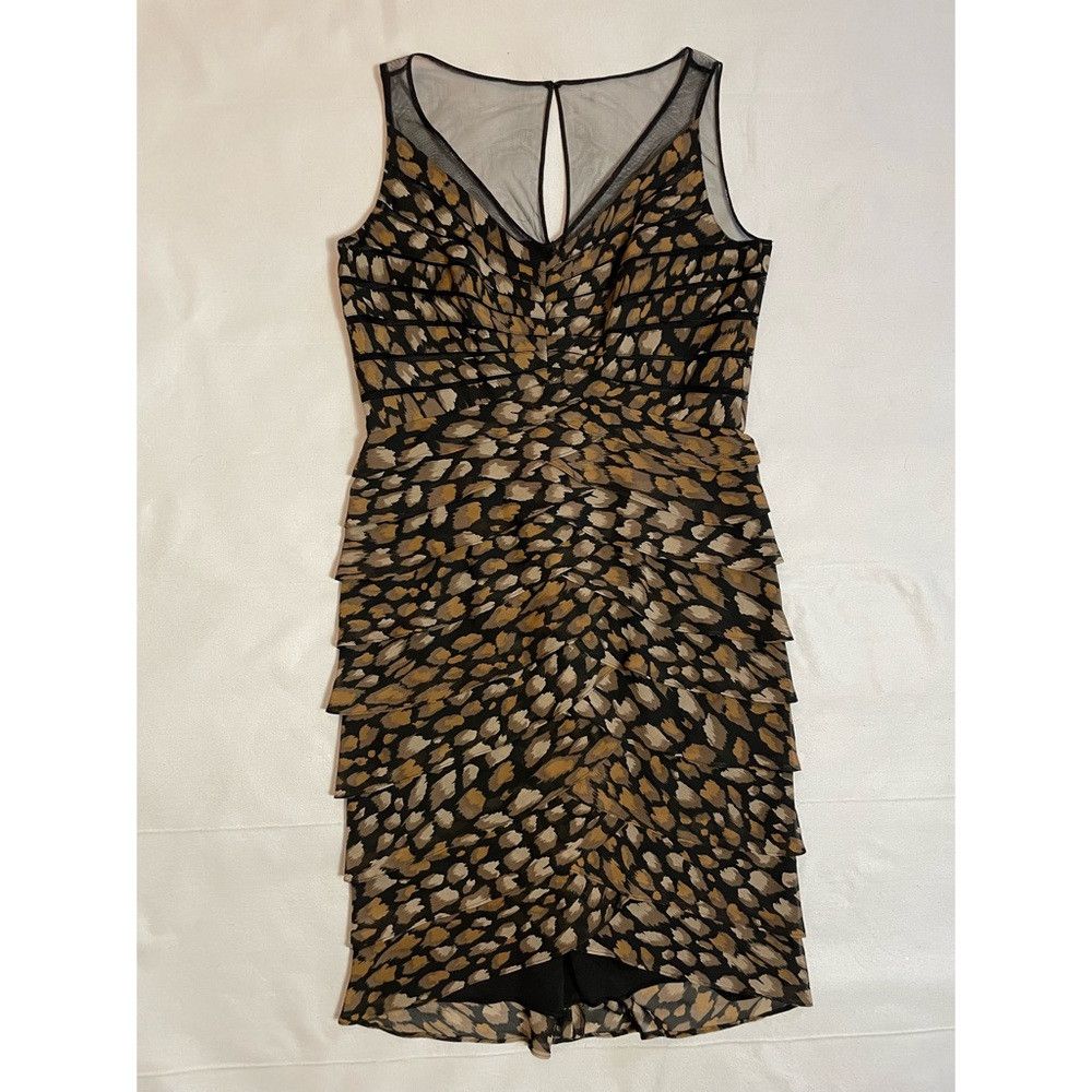 Adrianna Papell Adrianna Papell Animal Print Tiered Sleeveless Dress Size 6 Size M / US 6-8 / IT 42-44 - 7 Thumbnail