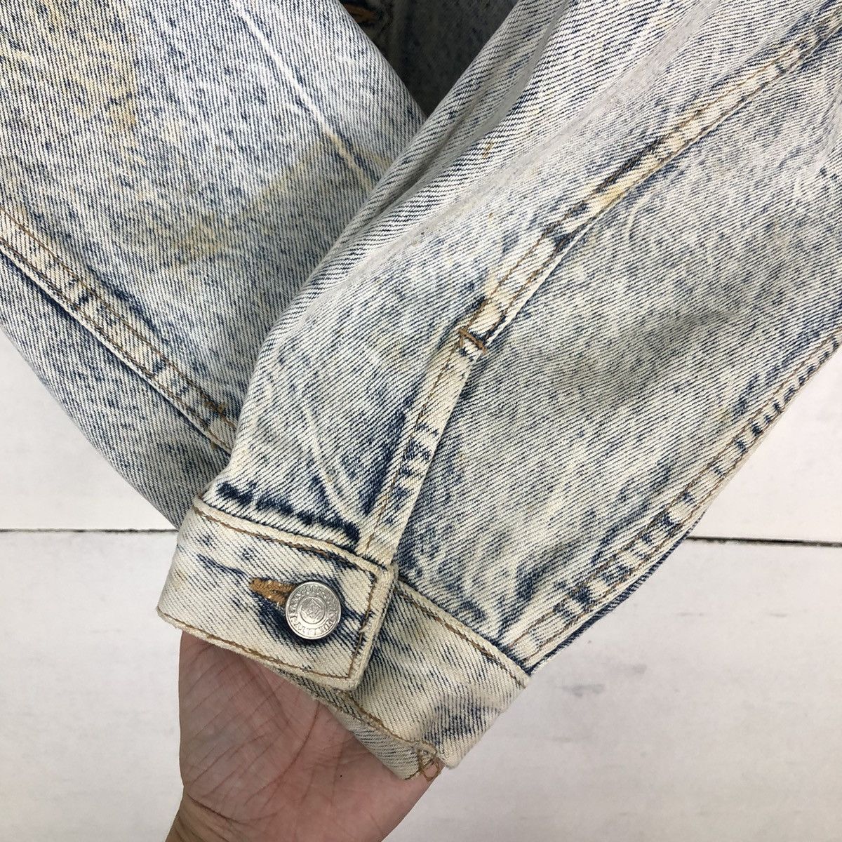Japanese Brand VINTAGE TRUCKER ACID WASH CROPPED JACKET BIG JOHN JAPAN Size US L / EU 52-54 / 3 - 11 Thumbnail