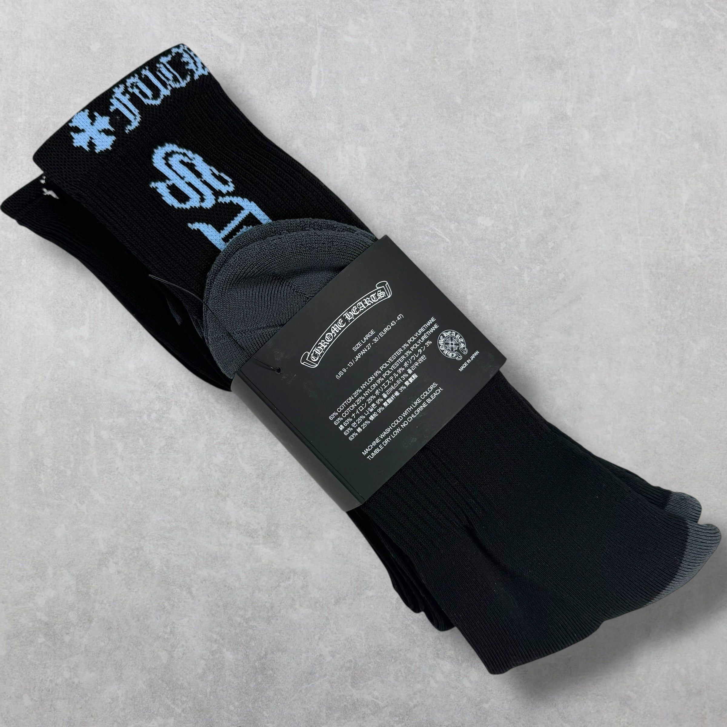 Chrome Hearts Chrome Hearts Script Logo Socks (3pc) Size ONE SIZE - 2 Thumbnail
