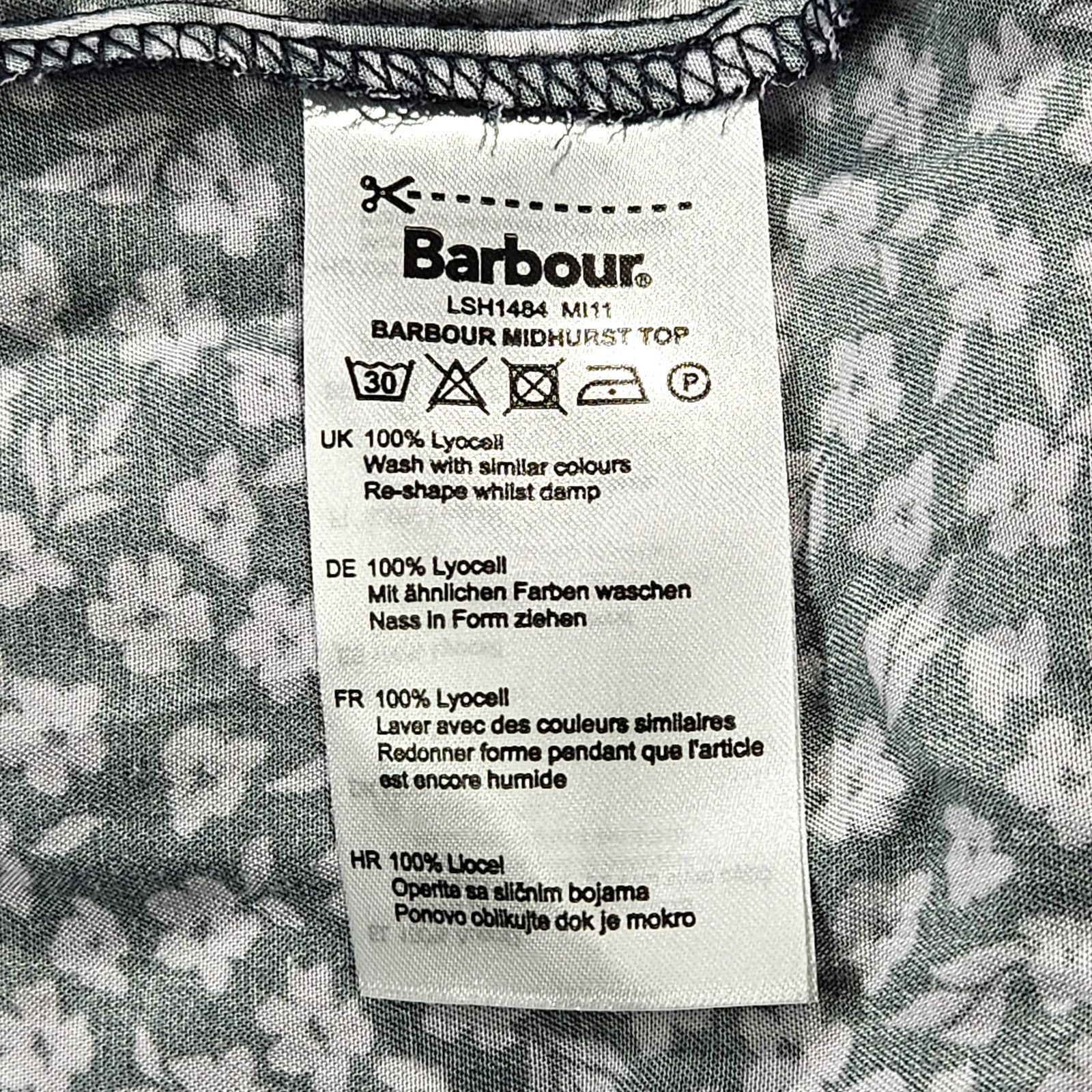 Barbour NWT Barbour Midhurst Mock Neck Blouse Sz. 8 Purple Black Size M / US 6-8 / IT 42-44 - 6 Thumbnail