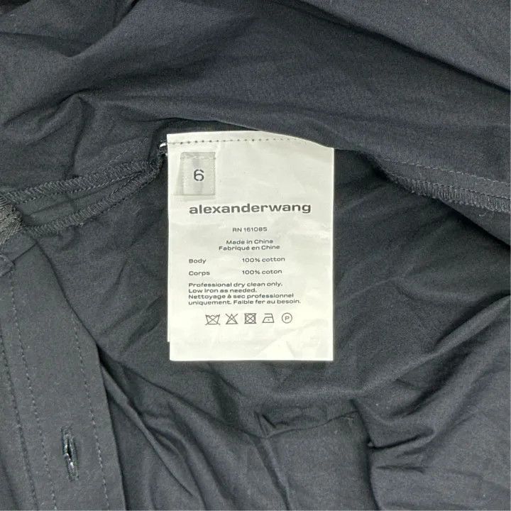 Alexander Wang Alexander Wang Black Waist Tie Button-Up Shirt - Size S / US 4 / IT 40 - 4 Thumbnail