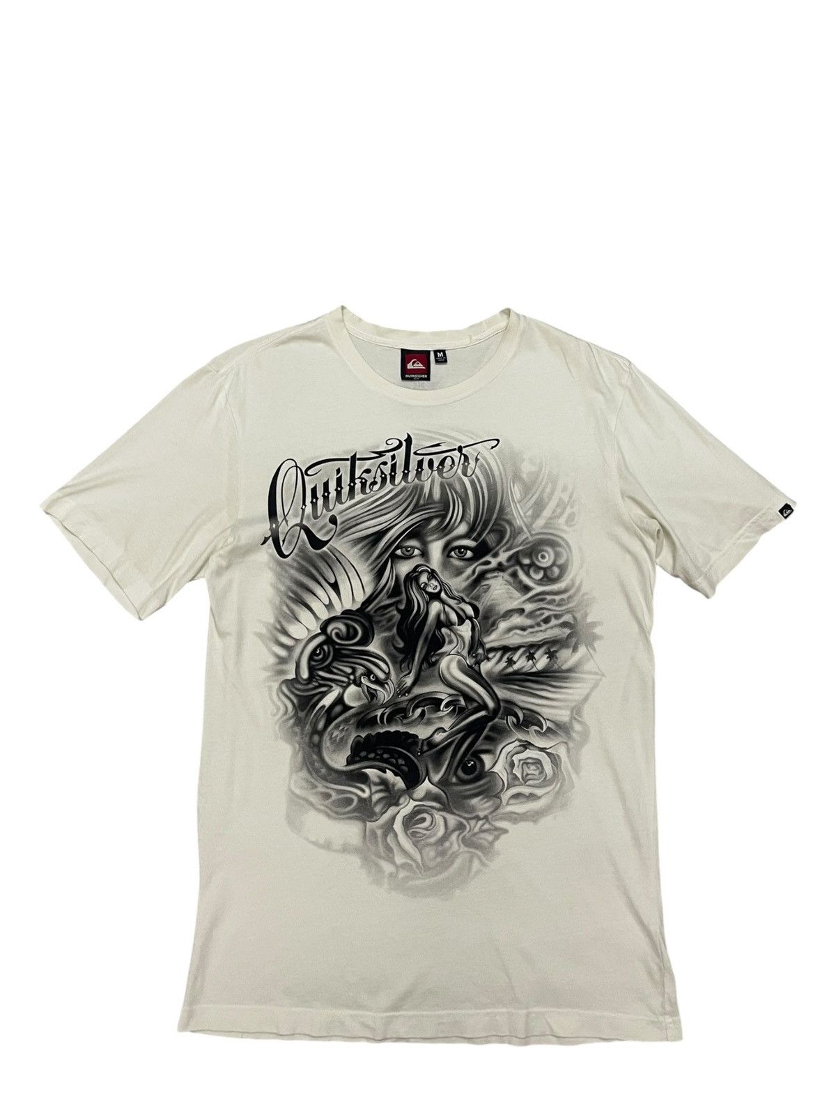 Quiksilver Vintage Y2K Quiksilver Tattoo Art Sexy 18SX Graphic Tee Size US M / EU 48-50 / 2 - 1 Thumbnail