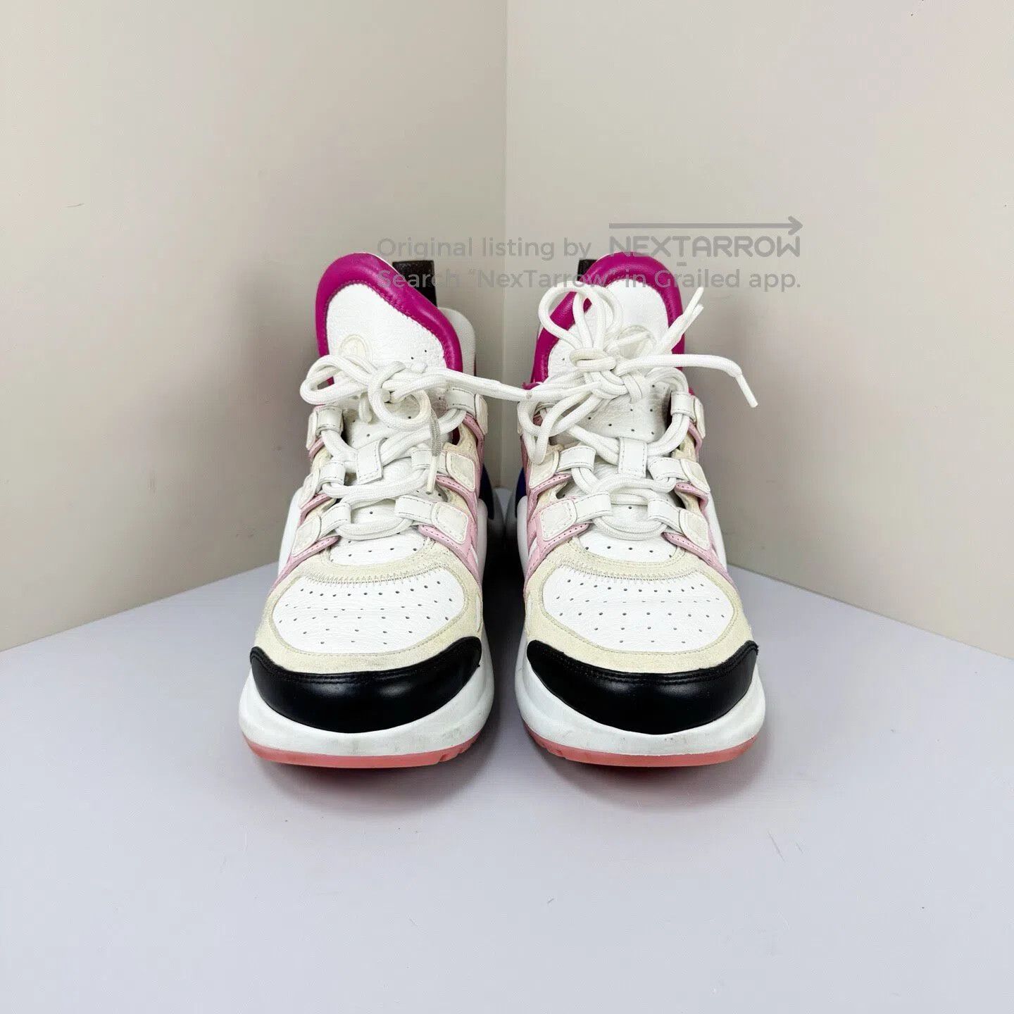 Louis Vuitton Louis Vuitton White-pink dad shoes| Size US 6.5 / IT 36.5 - 2 Thumbnail